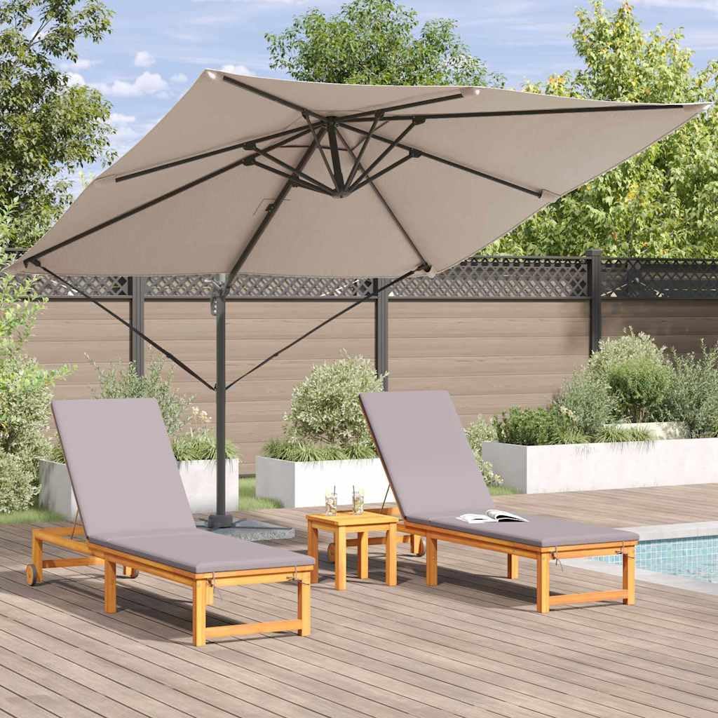 Genérico Parasol Roma Taupé 286 x 284 x 265 cm Aluminio y poliéster,Casa y jardín,Jardín,Artículos de Exterior,Sombrillas-42003338