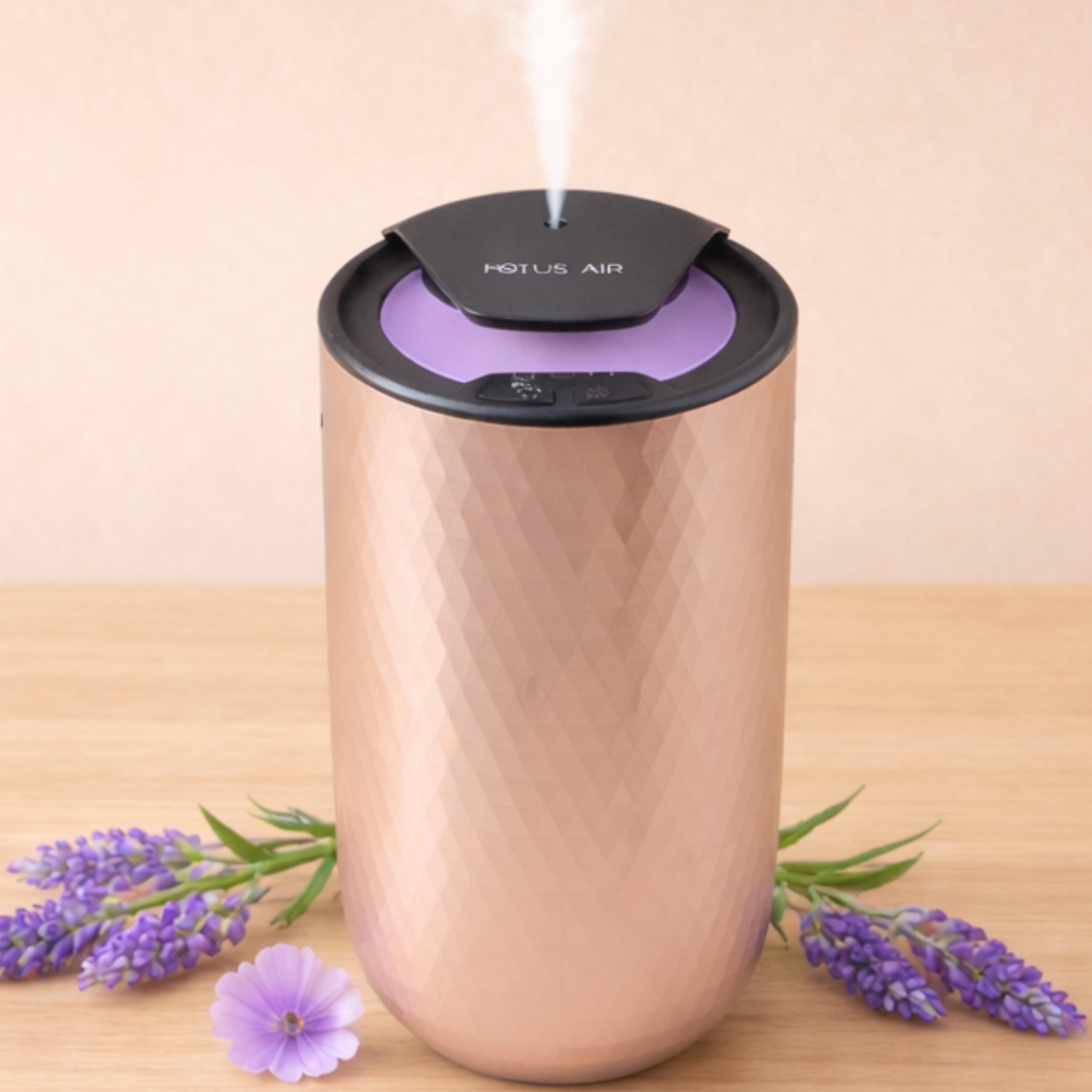 Waterless Essential Oil Diffuser – Portable Cordless Aromatherapy Diffuser for Home, Car, Office – 3 Mist Levels - 4 Timer Modes - 15ml Oil Capacity -