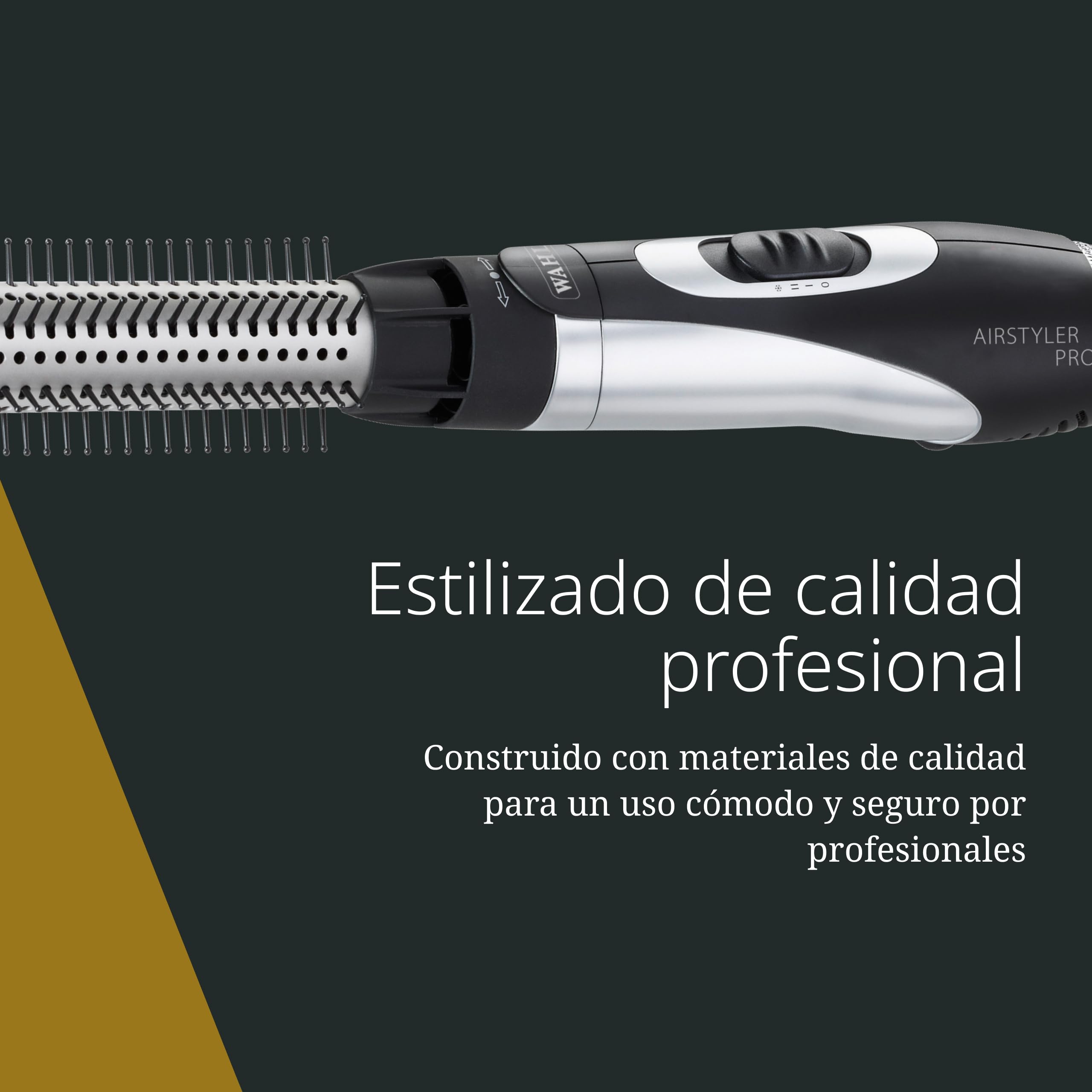 Moser Airstyler Pro, Moldeador de Aire Caliente, 3 Cepillos Redondos | Moldeador de Aire Caliente 1100 W, 3 Cepillos Térmicos 25, 30 y 38 mm, 2 Velocidades con Aire Frío, Cerdas Retráctiles