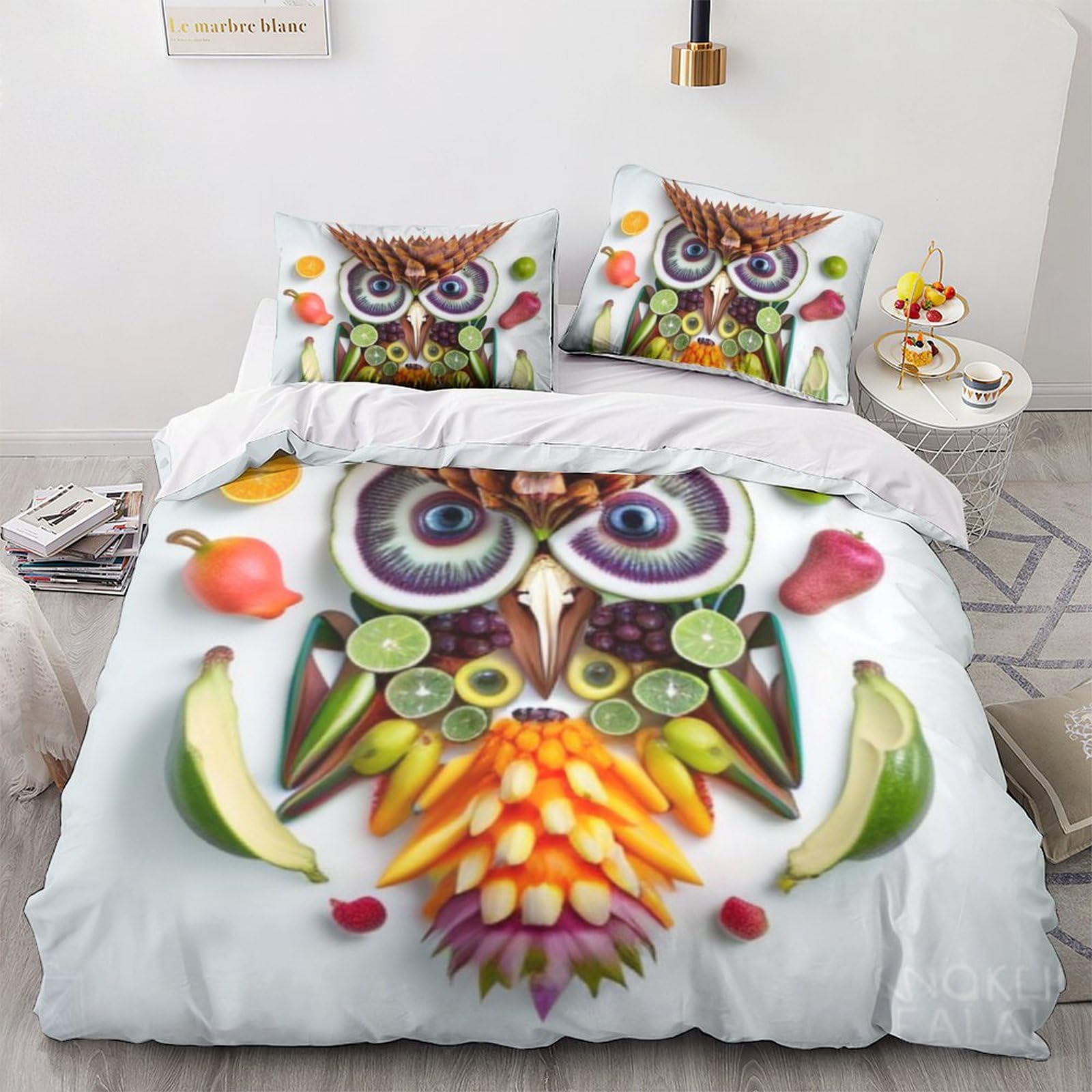 Housse de couette 3D avec fermeture éclair pour enfiler votre couette sans effort