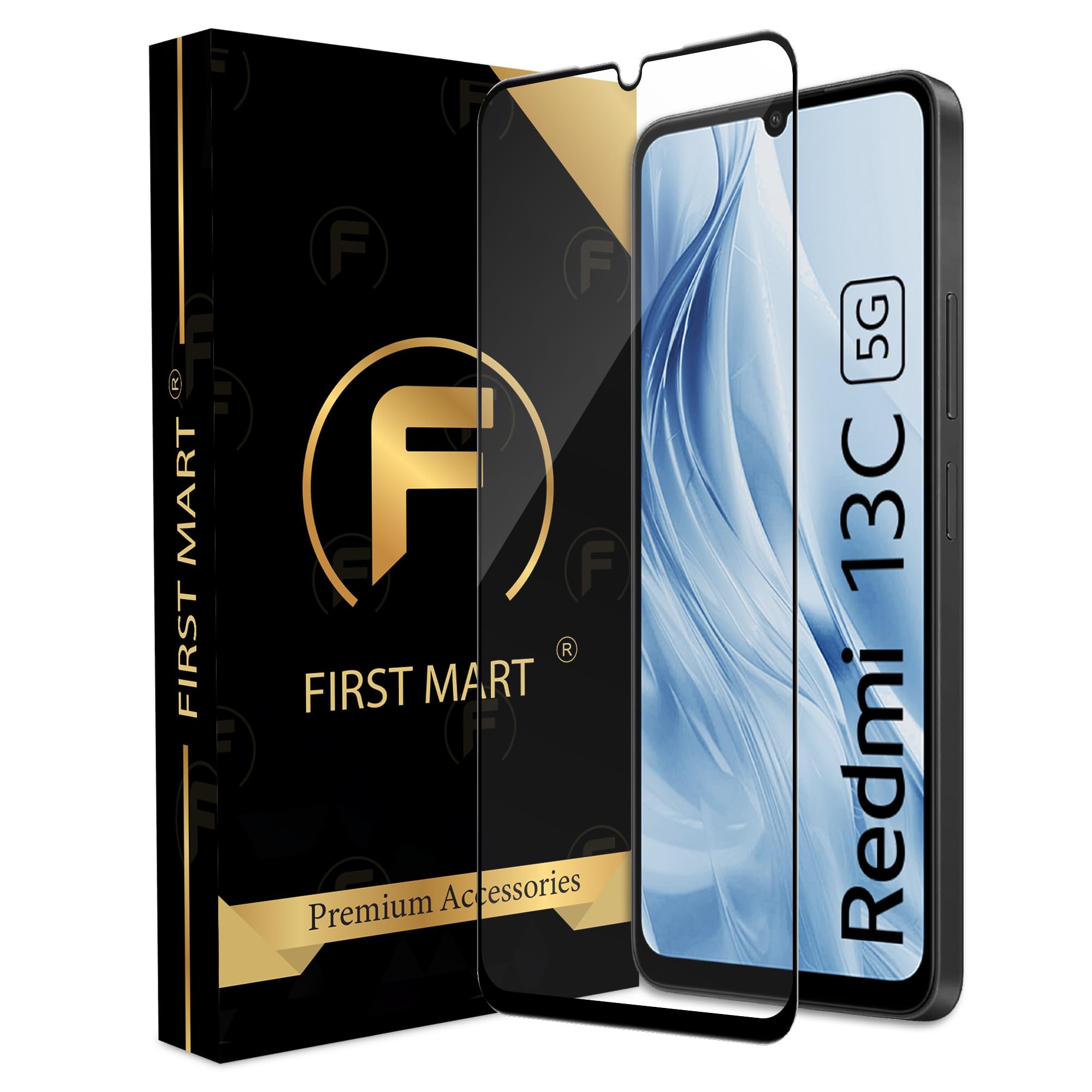 FIRST MART Tempered Glass for Redmi 13C 5G / 13C 4G / Poco M6 5G / C65 with Edge to Edge Full Screen Coverage and Easy Installation Kit, Pack of 1 (B0CQBSD6VZ) Amazon Price History, Amazon Price Tracker