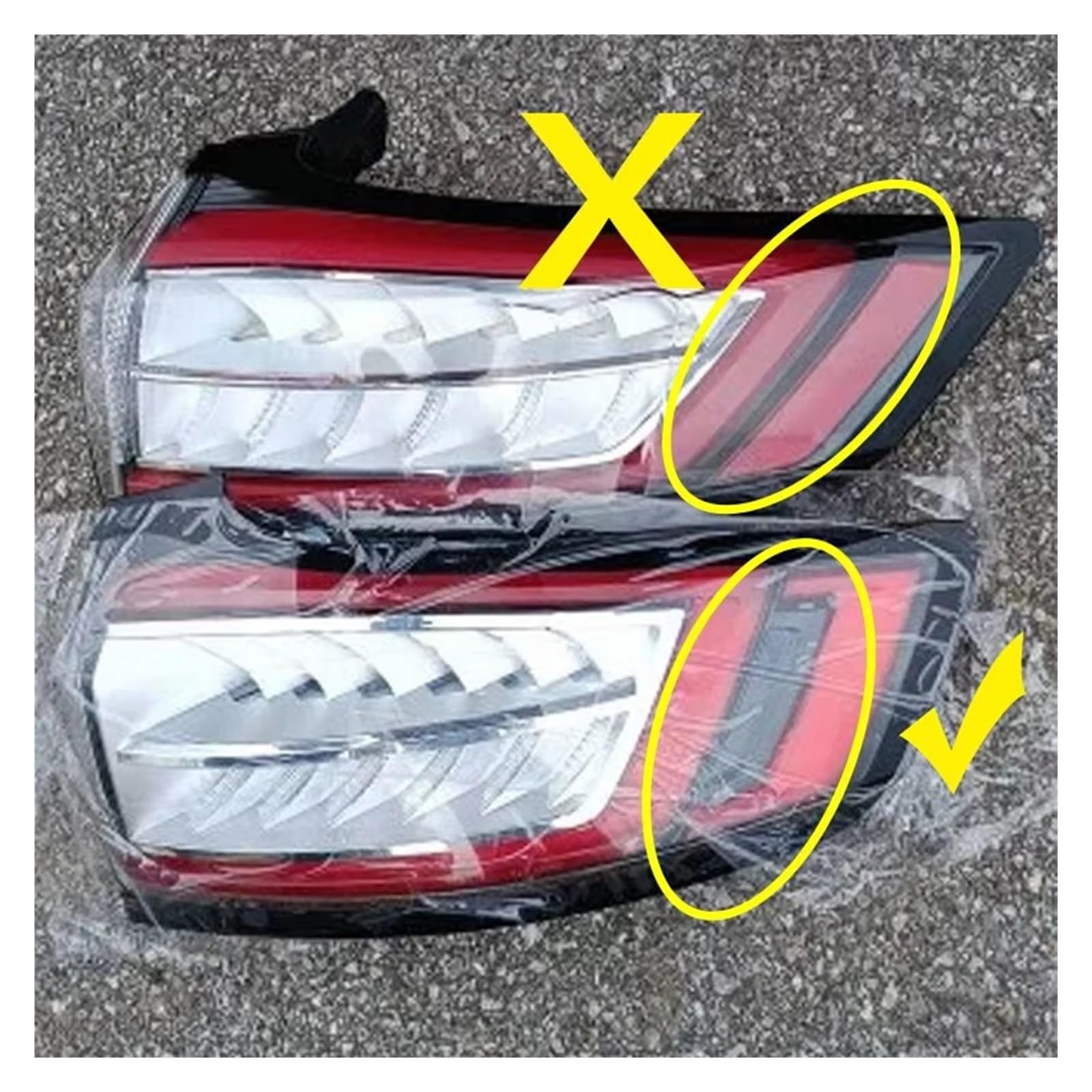 Fanale Posteriore Auto per Ford per Edge 2015-2018 Auto LED Fanale Posteriore Avvertimento Freno Lampada Alloggiamento Coperchio(Sinistra)