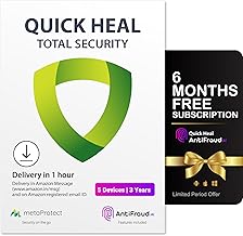 Quick Heal Total Security | Windows PC/Laptop | 5 User, 3 Year | Dark Web Monitoring &amp; Parental Control | Banking Protecti...