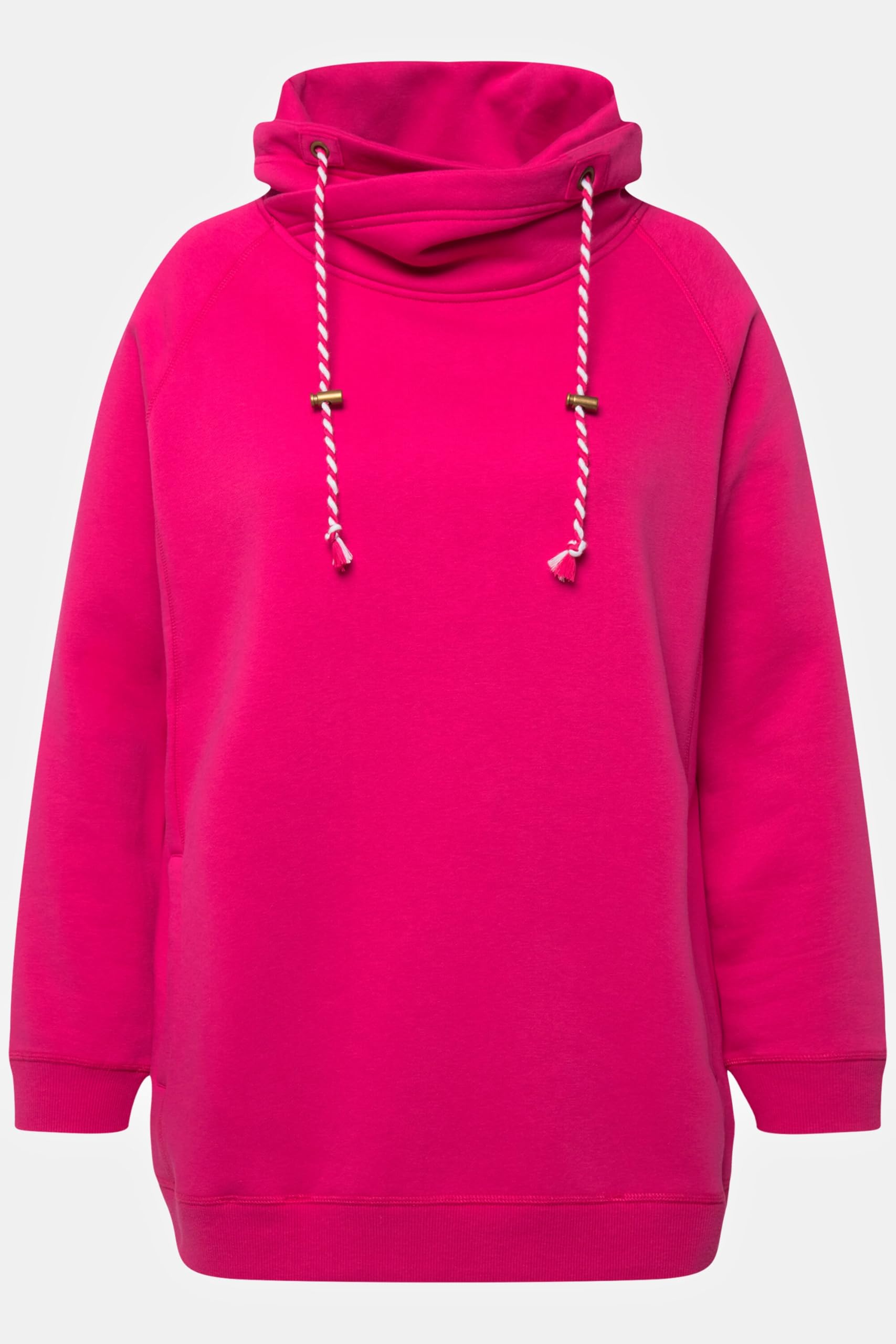 Ulla Popken Damen Basic Sweatshirt Zweifarbige Kordel Sweatjacke (1er Pack)