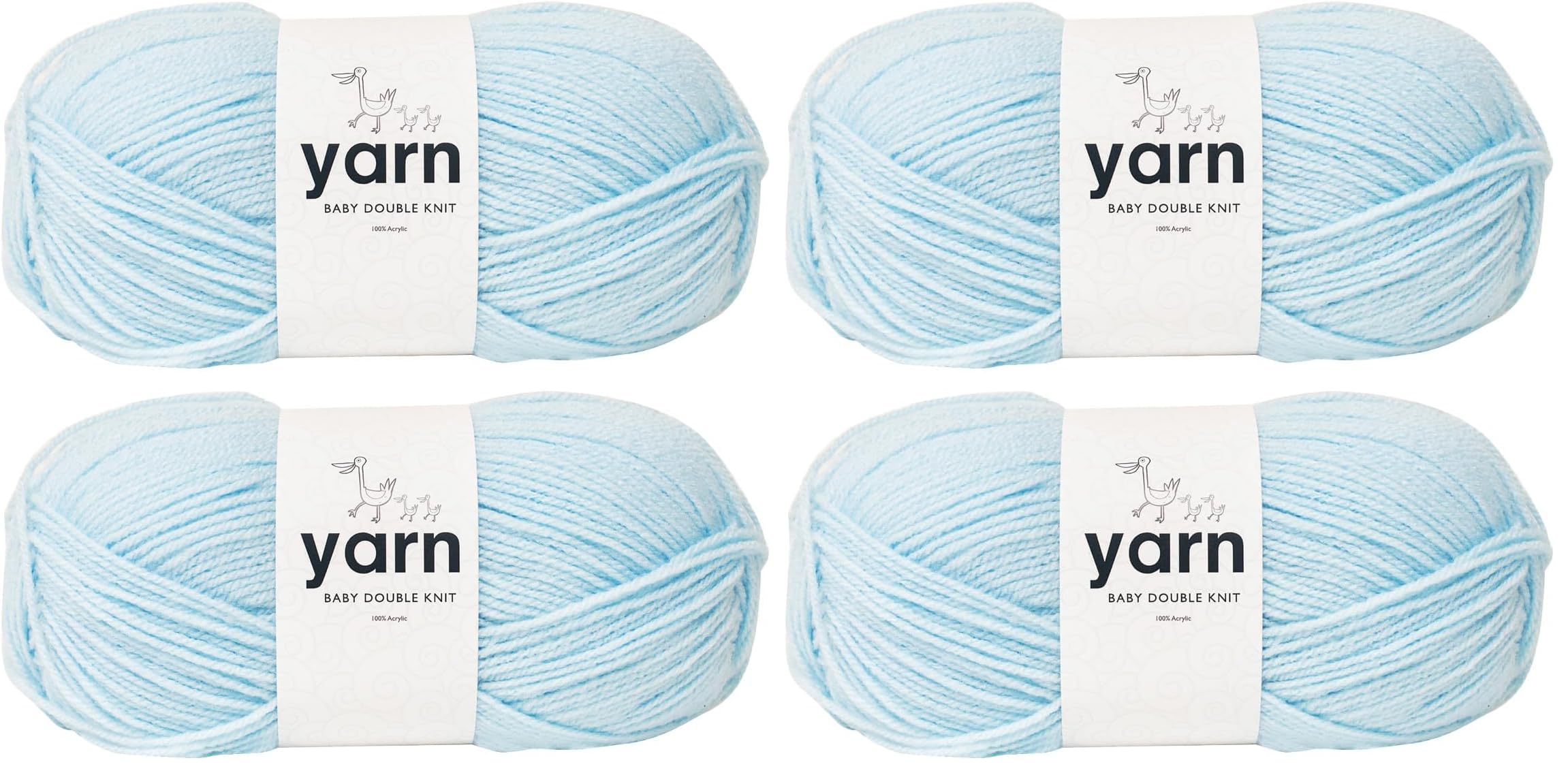 KORBOND DK Black Yarn - 100g Acrylic Wool - Lightweight, Hypoallergenic & Durable Double Knit Crochet Yarn Knitting Wool (290m Total) — view 112