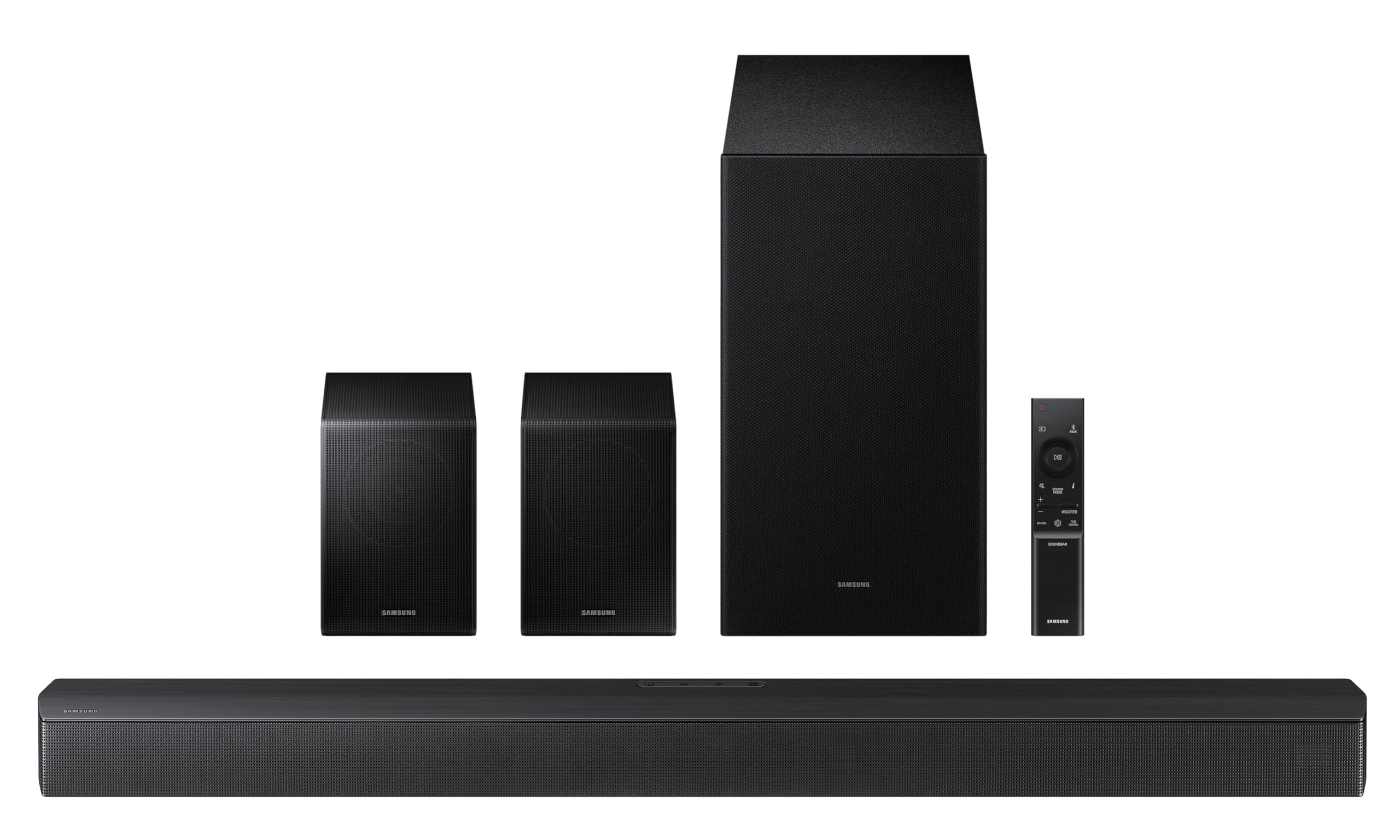 Samsung 490 W 5.1 ch Soundbar with Center Speaker | Dolby Audio | DTS Virtual:X | Q-Symphony | Wireless Rear Speaker | HDMI ARC|Bluetooth | USB Music Playback | Wireless Subwoofer (HW-B67EF/XL, Black)-image-19