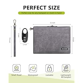 OZCHIN Smell Proof Bag Travel Storage Case Activated Charcoal Pouches Durable Odorless Medicine Organizer