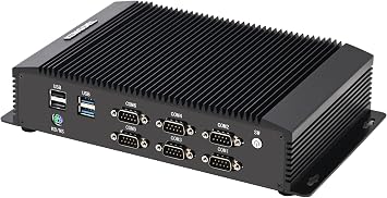 KINGDEL i5 8th Gen. CPU Mini PC, 16GB RAM, 256GB SSD Office Computer, 6xCOM, 4xUSB 3.0, 4xUSB 2.0, 2xLAN, GPIO, HD Port, VGA, Fanless