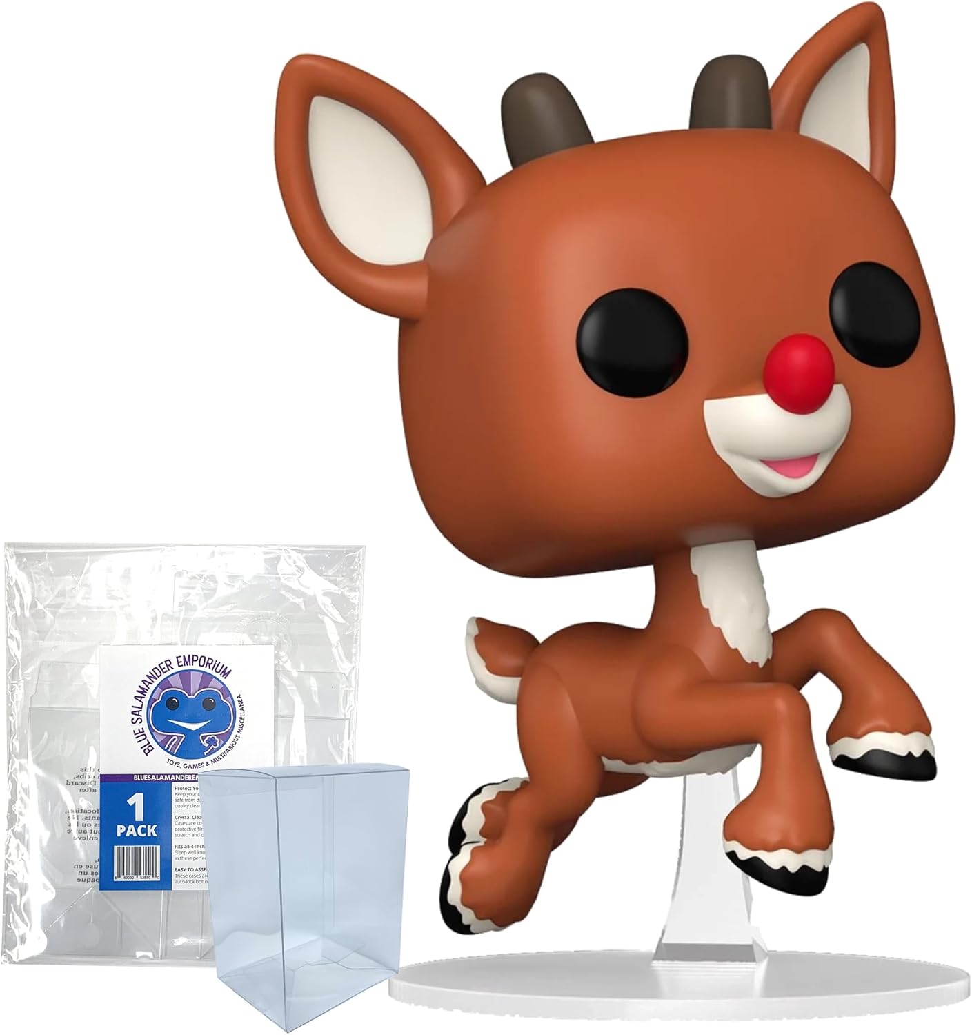 Blue Salamander Emporium Protective Case Bundle – Includes Rudolph (Flying) #1568 Vinyl Figure, Collectible Gift Idea