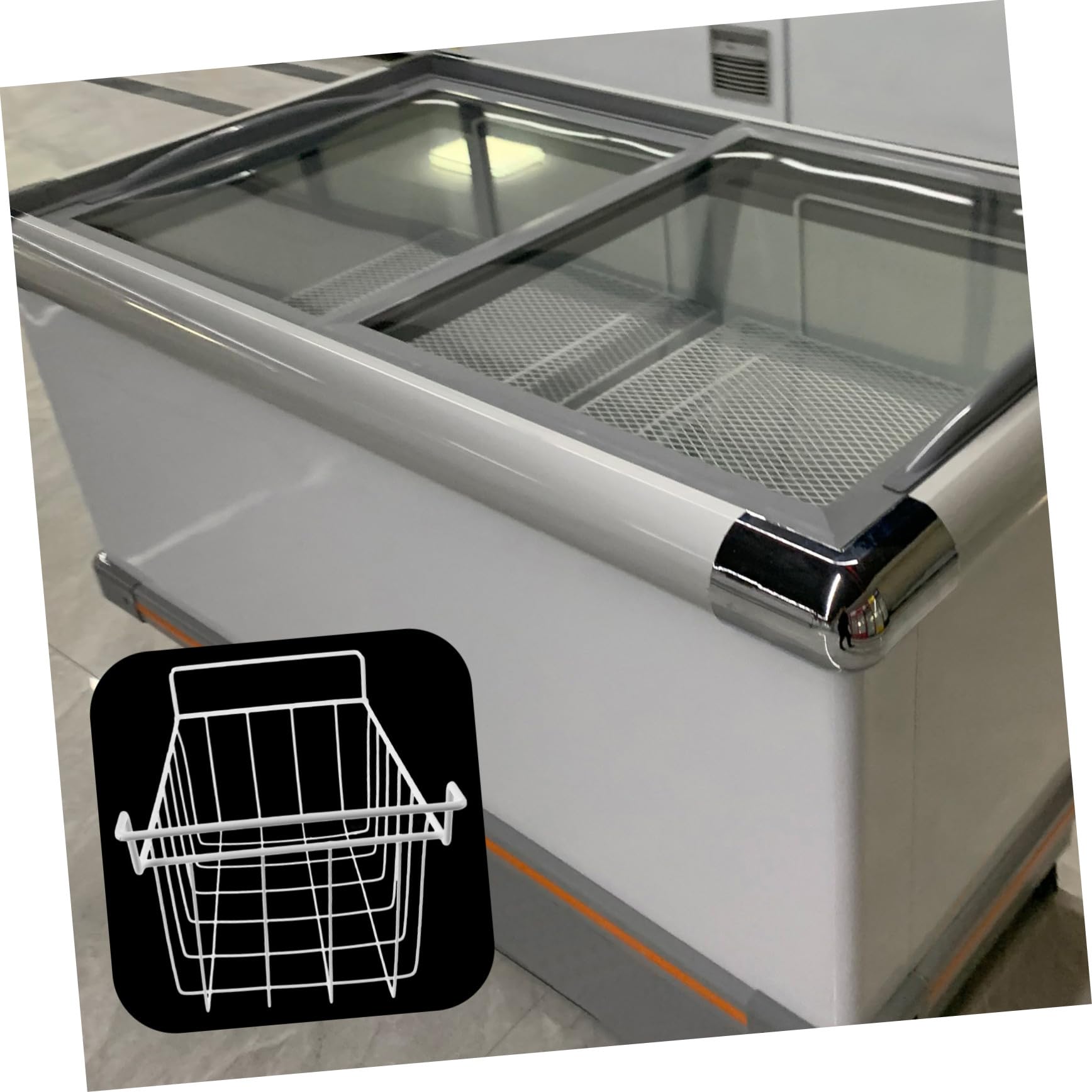 Cesta de Hierro para Congelador Almacenamiento Horizontal Blanco | Diseño y Acceso Rápido de Parte Superior Abierta , Ajuste Limpieza Sencilla , Optimiza el Espacio de Cocina