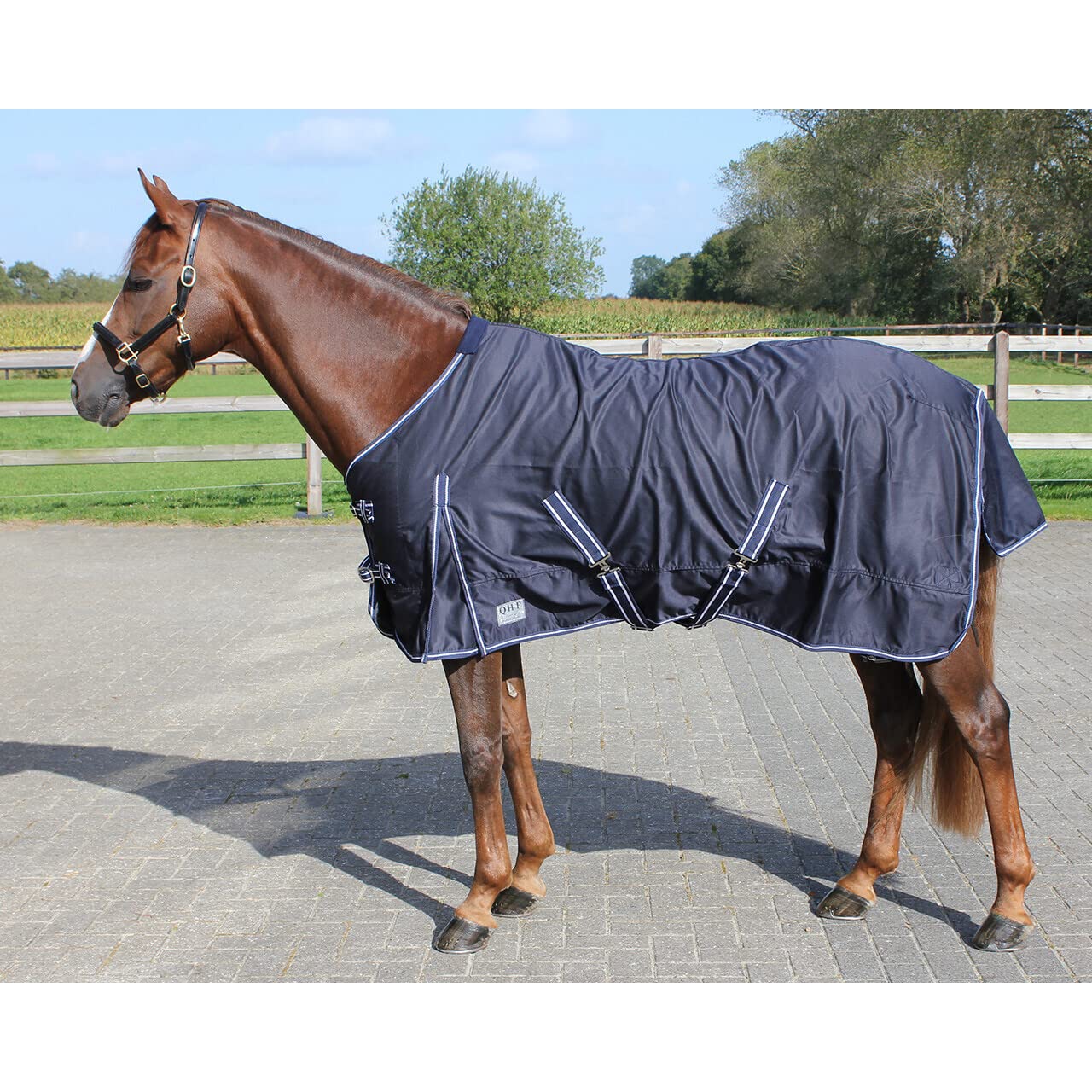 QHP Manta de Verano Basic in Size: 185 cm. - Blue - 185 Cm