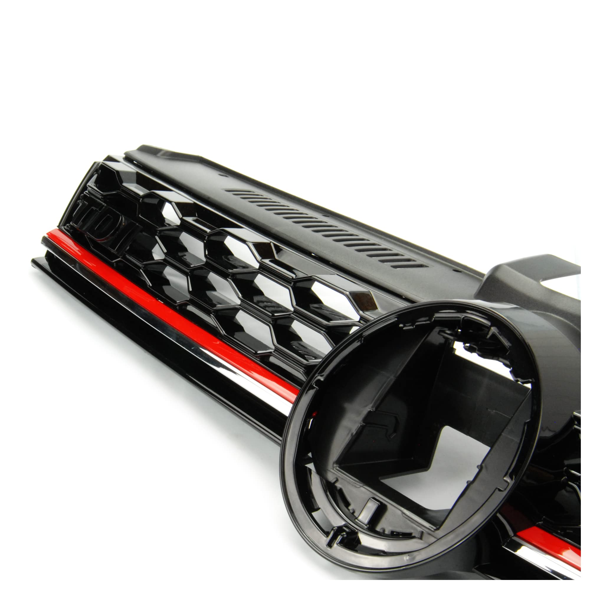 Fits 15-16 VW Golf 7 MK7 GTI Style Front High Bar Black Red Trim Grille Grill – Ikon Motorsports