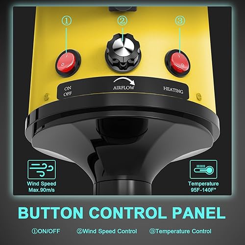 Miniatura 10 de Secador de pelo para perros de alta velocidad con 4 boquillas de 5.2 HP3800 W (súper ciclón profesional), temperatura ajustable continua, secadora