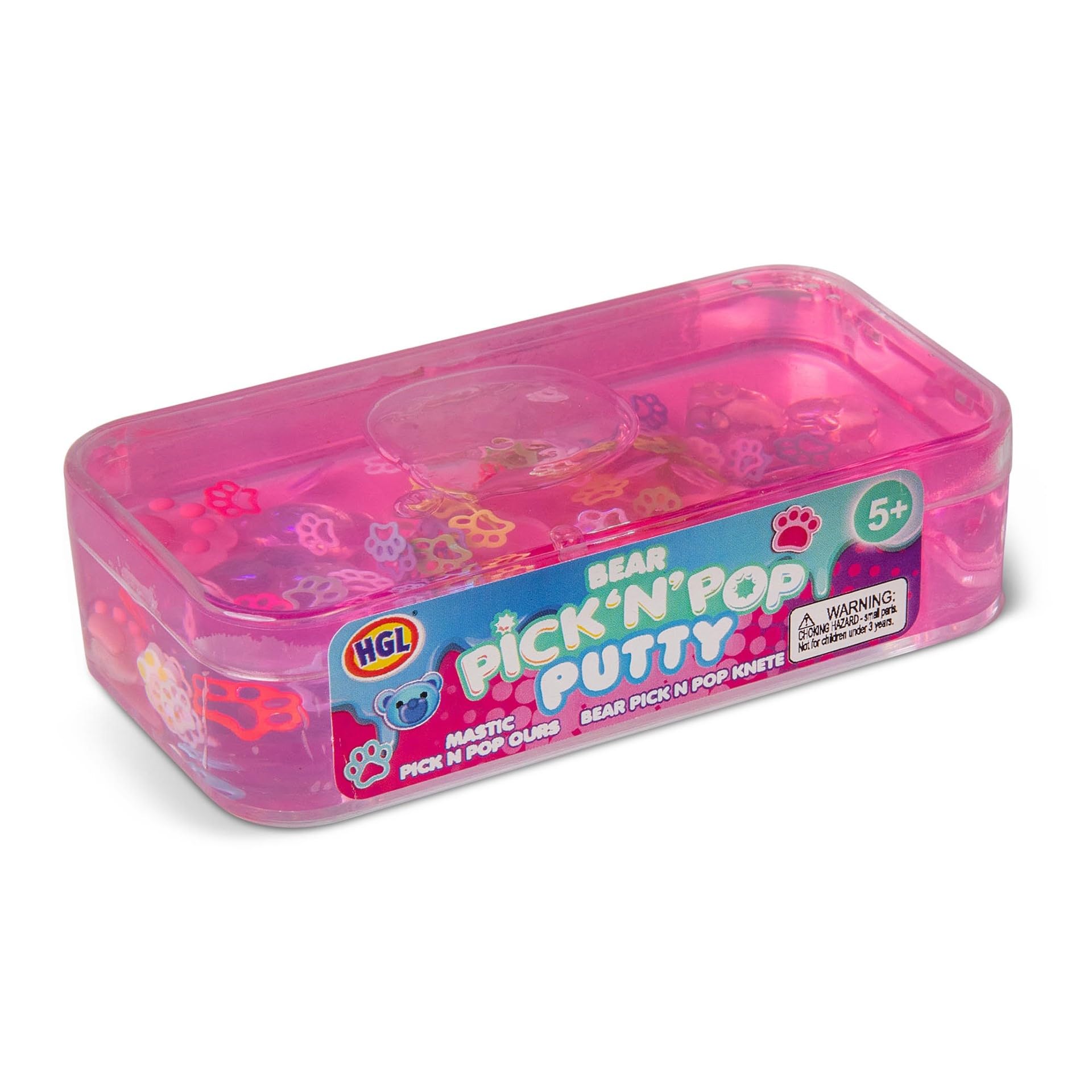 Bear Pick N Pop Putty – Soft Squishy Sensory Toy with Cute Bear Characters in Tub, Fun Stress Relief for Kids & Adults 5+