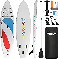 Panana Inflatable Stand Up Paddle Board 10'x31"x6" SUP Kit - 350lbs Capacity, Anti-Slip EVA Deck, Premium Accessories for All Skill Levels