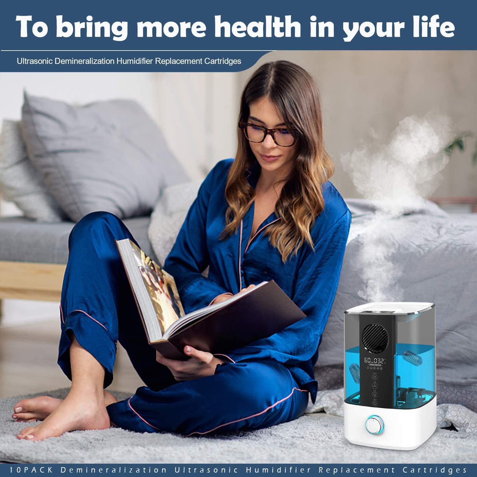 KAHDGSS 10/12 Pcs Demineralization Cartridge Home Humidifier Desalination Filter for Humidifier Works to Collect White