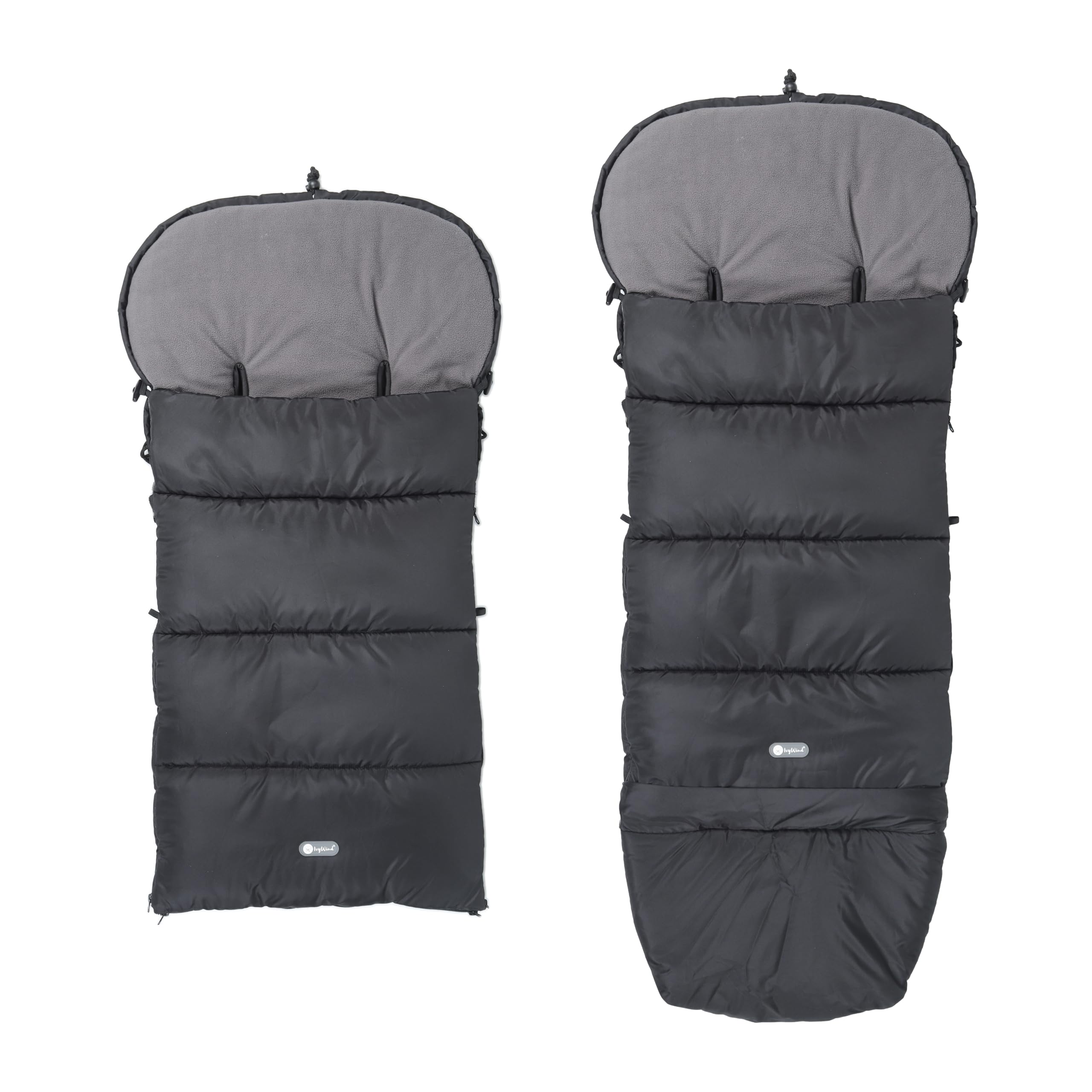 Footmuff for Pushchair Universal, Grow with Me, Black n Grey