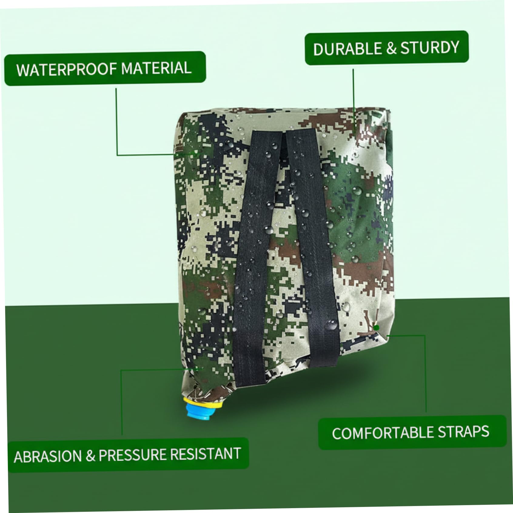 Spandiconcime per semi con zaino, applicatore manuale per fertilizzante per prato e giardino, strumento portatile per semi per mais, verdure, alberi da frutto