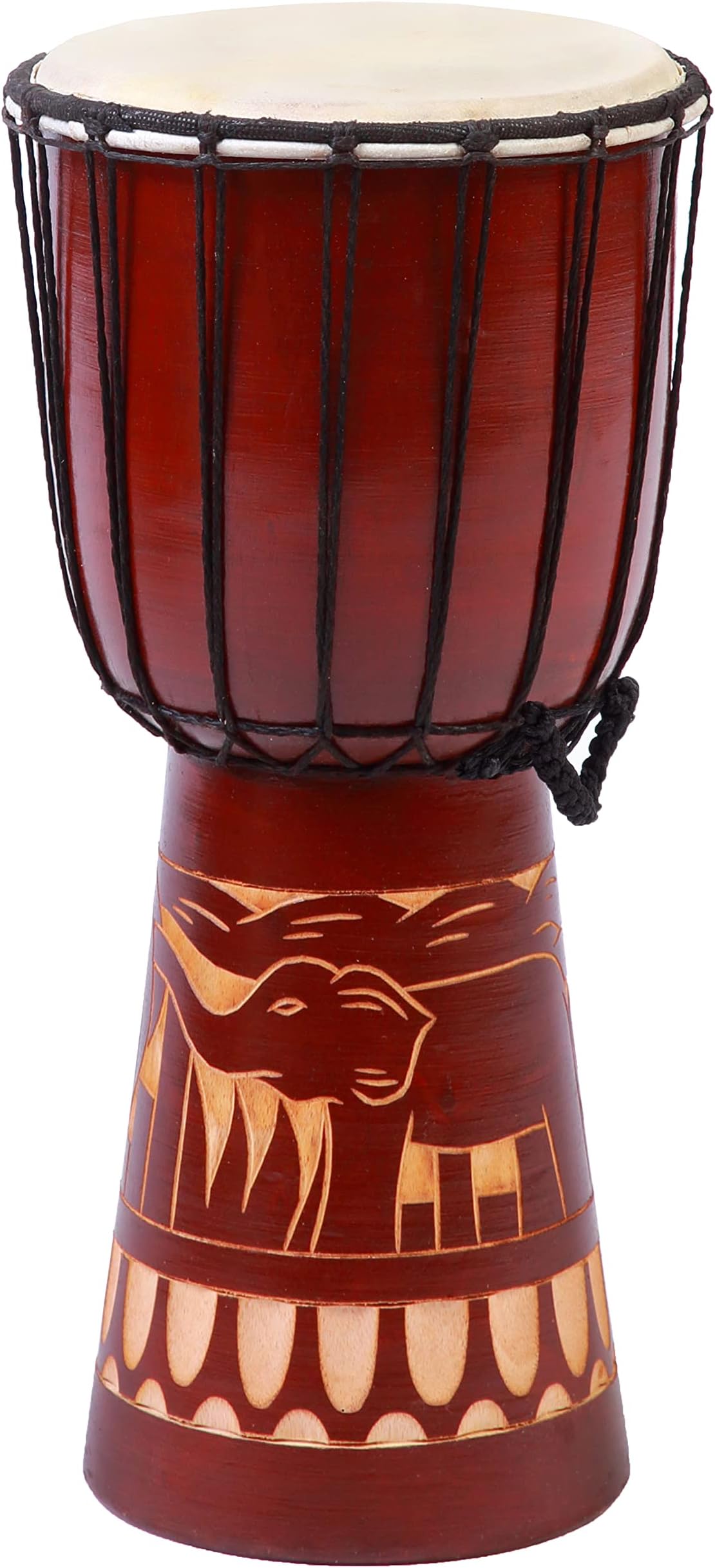 40cm Large Djembe Drum Bongo Drum Elephant Brown Fair Trade Top Sound