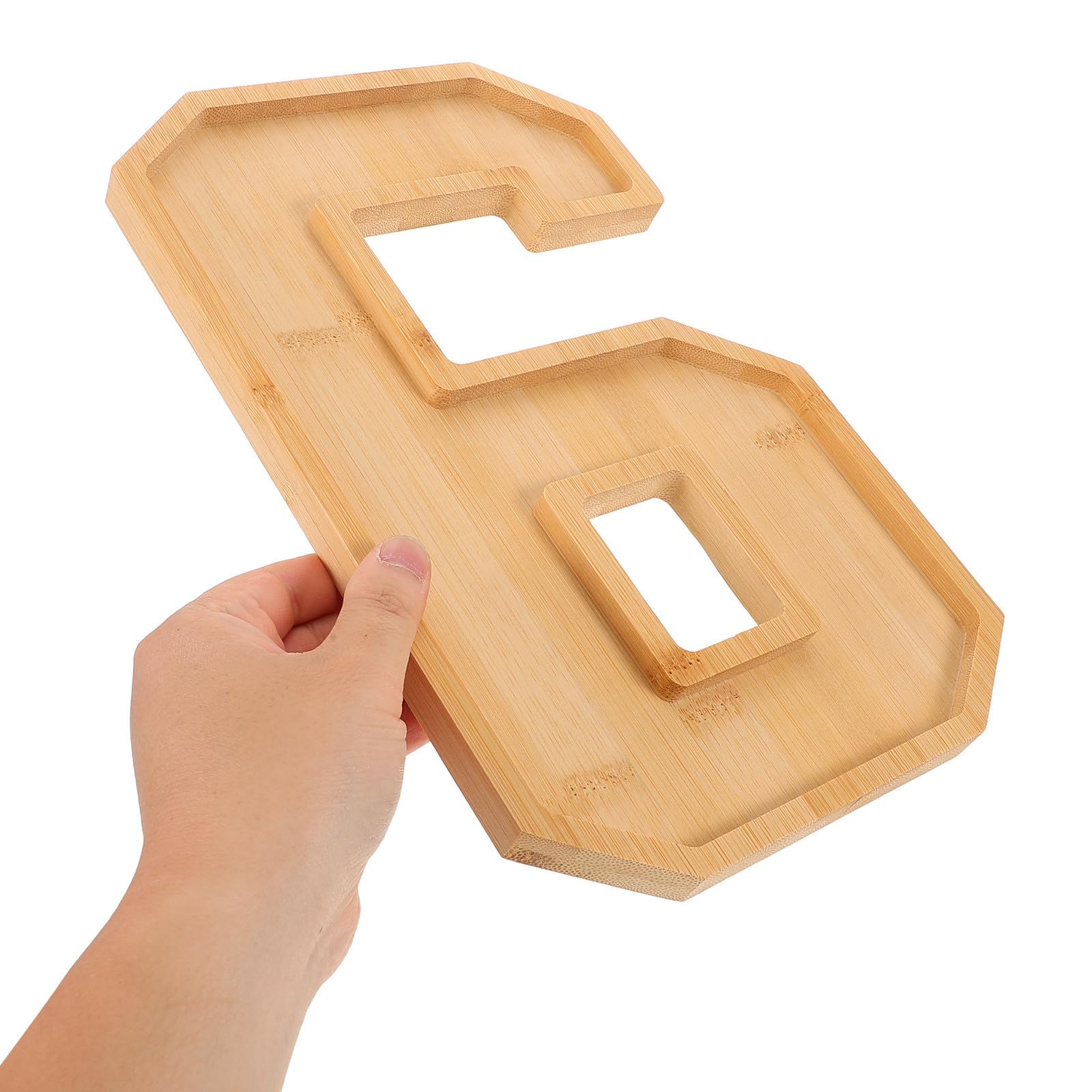 Vassoio in Legno 2026 a Forma di Numero Design Raffinato e Scomparti Multipli per Frutta e Formaggi, per Feste e Celebrazioni, Set 1 Pezzo