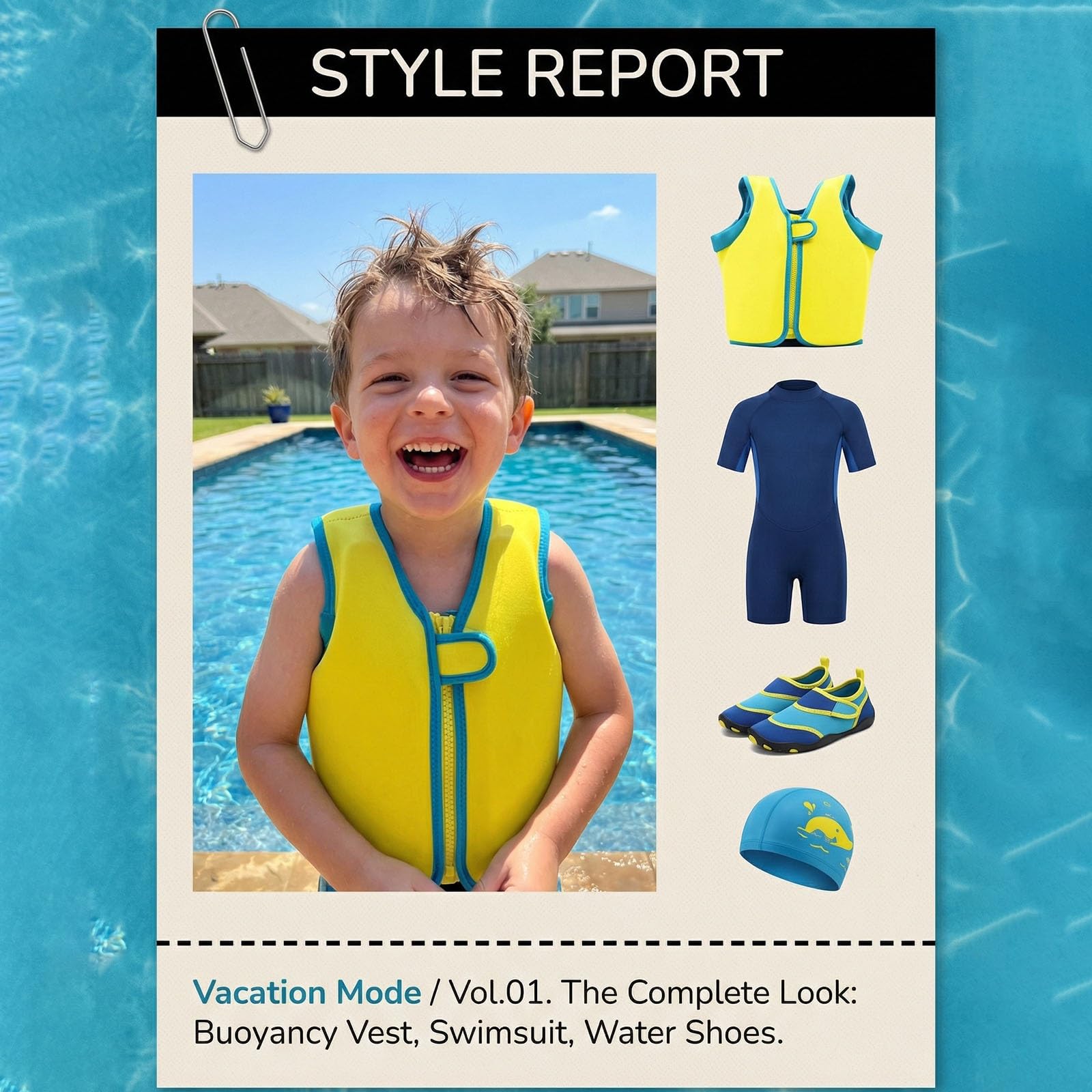 Giacca Kayka con Cinghia di Sicurezza for Piscina e Spiaggia | Giacca Kayka in Neoprene con Cinturino Regolabile for Nuoto, Kayak, Vela, Pesca, Pagaia, Sport Acquatici