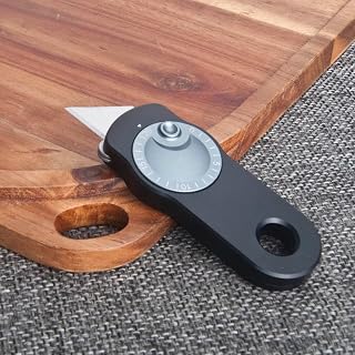 Utility Knife, Swivel-style EDC Pocket Box Cutter, Aluminum Alloy Grip with SK5 Blades and Screwdriver for Daily Use Office Gifts