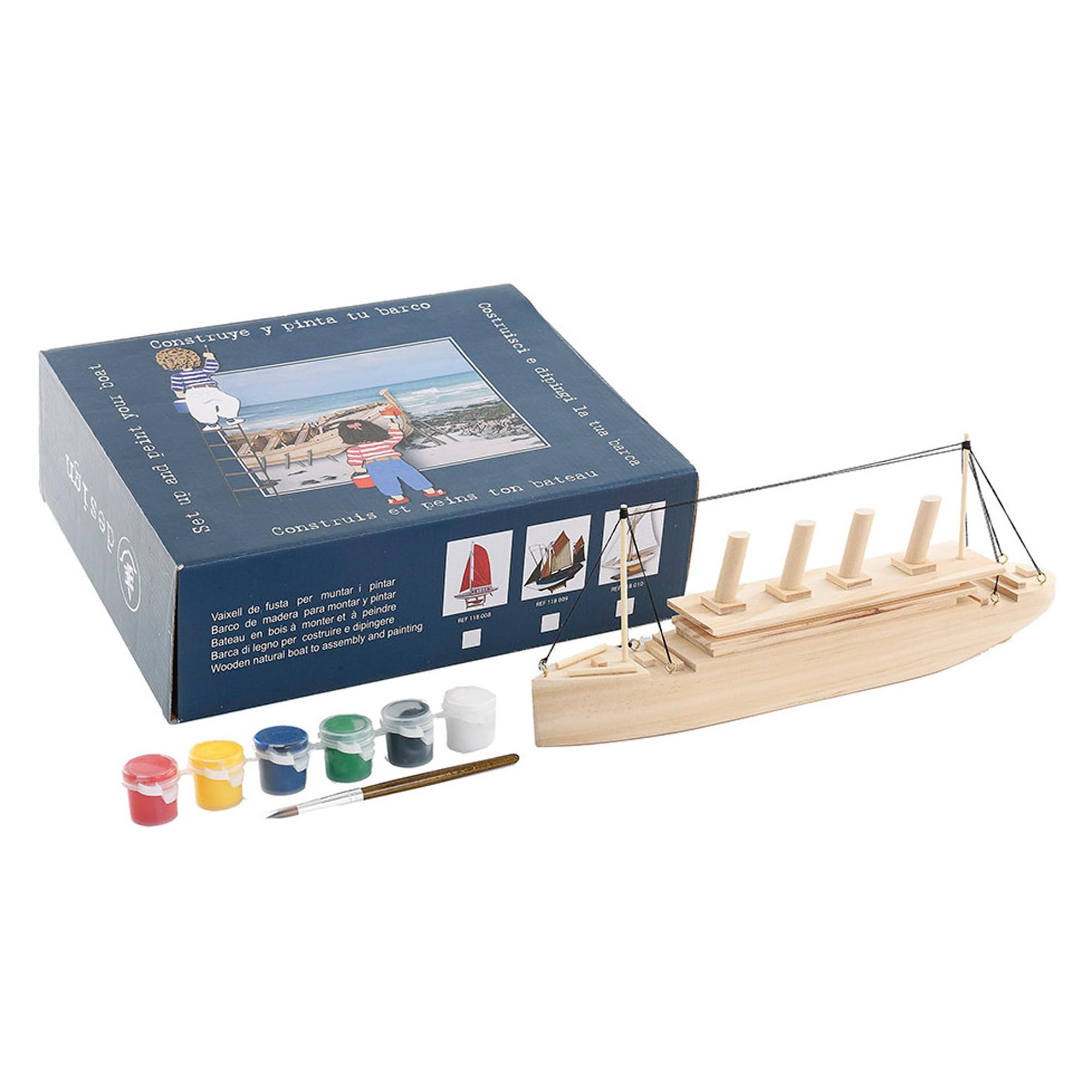 El Mercader del Mar Kit Titanic para niños, montaje de barco Titanic, manualidades niños, maqueta para montar facil, barco para pintar, incluye pinturas
