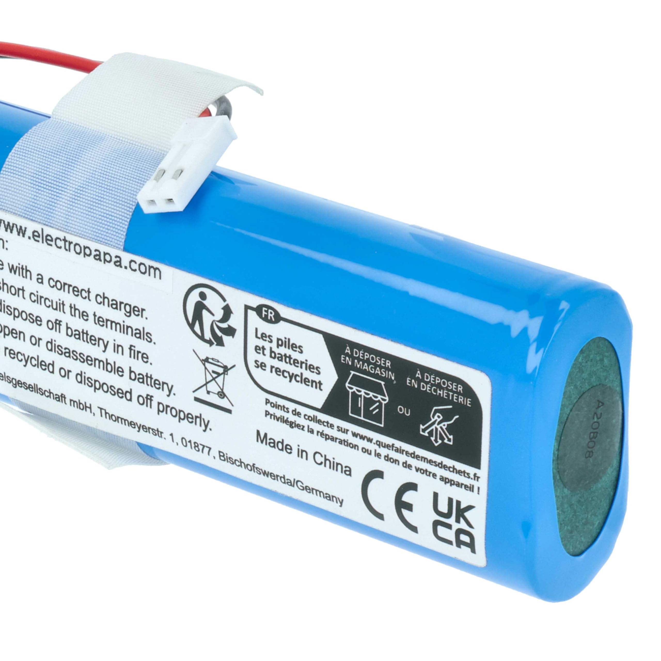 vhbw Akumulator kompatybilny z Zaco V4 | V3sPro, V80, V85 robot odkurzający, niebieski (2600 mAh, 14,4 V, litowo-jonowy)