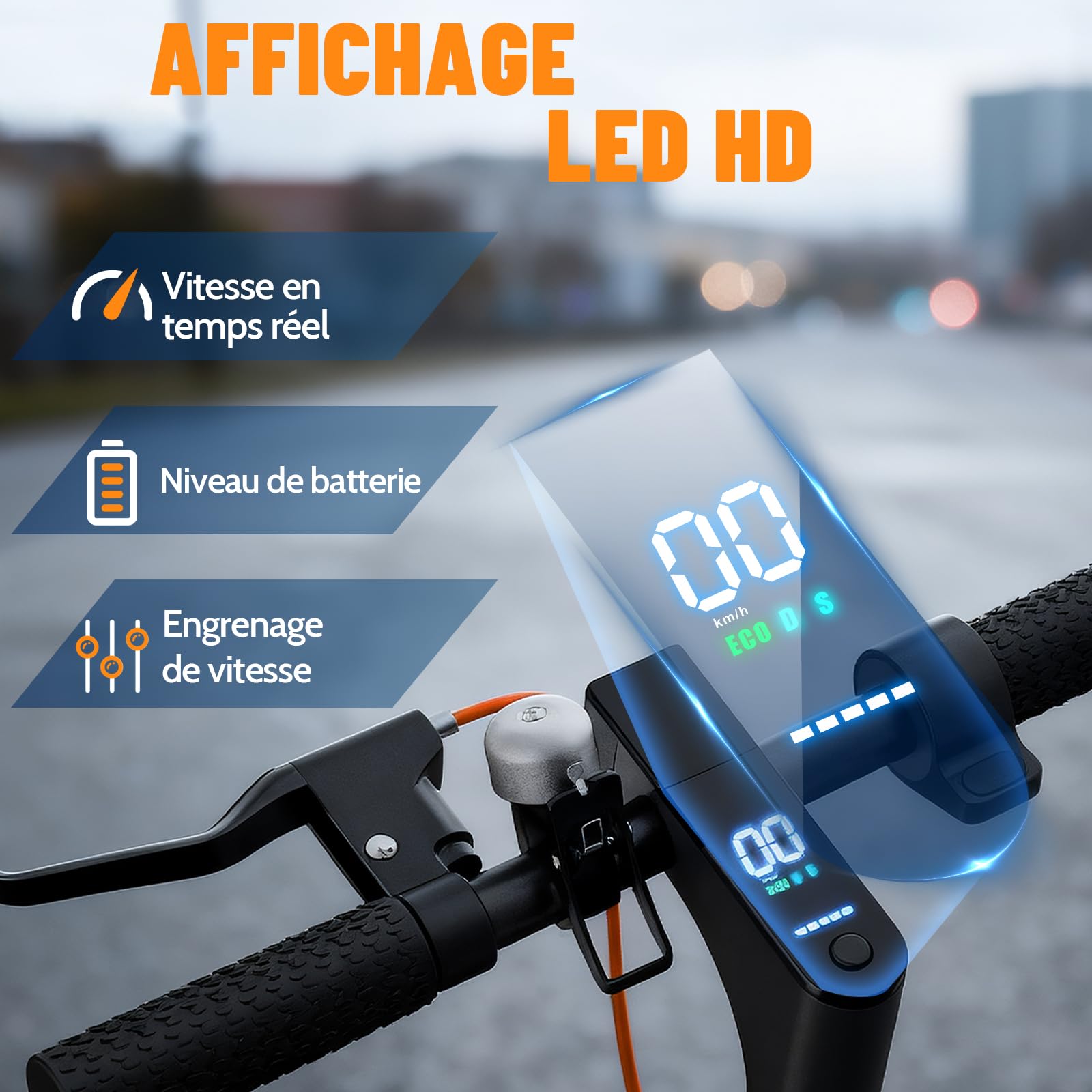 TODIMART T3 Trottinette Electrique Adulte antivol Ultra Legere, Moteur 350W/25KM/H Autonomie 35KM Batterie 36V 7.8Ah,Trotinette électrique Adulte Pliable pneus nid d'abeille increvables, Charge 120kg