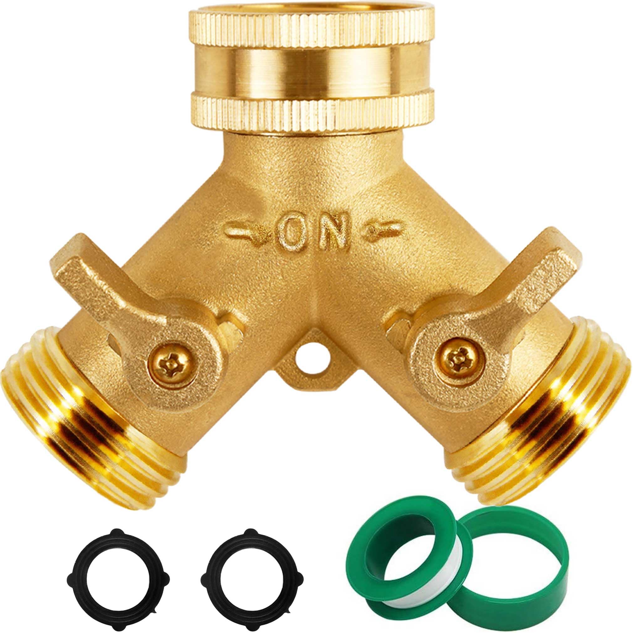 Amazon.com: Triumpeek Brass Garden Hose Splitter, 3/4 Inch 2