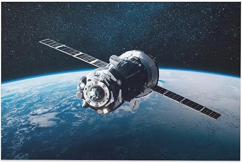 Miniatura 1 de Pósteres de lona para decoración de habitación satelital artificial de carga, decoración de dormitorio, decoración de oficina, regalos de decoración