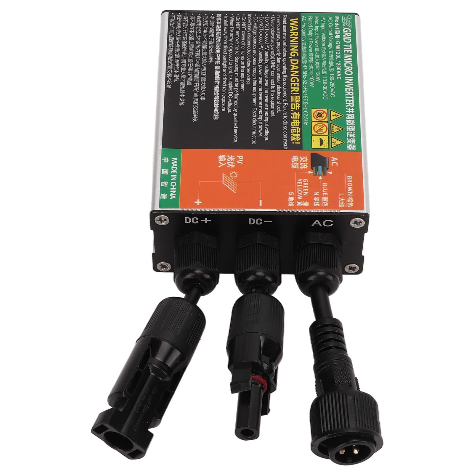 NarooteMicro Inverter, Grid Tie Inverter with Small Capacity Aluminum Alloy Solar Inverter for Small Solar Systems