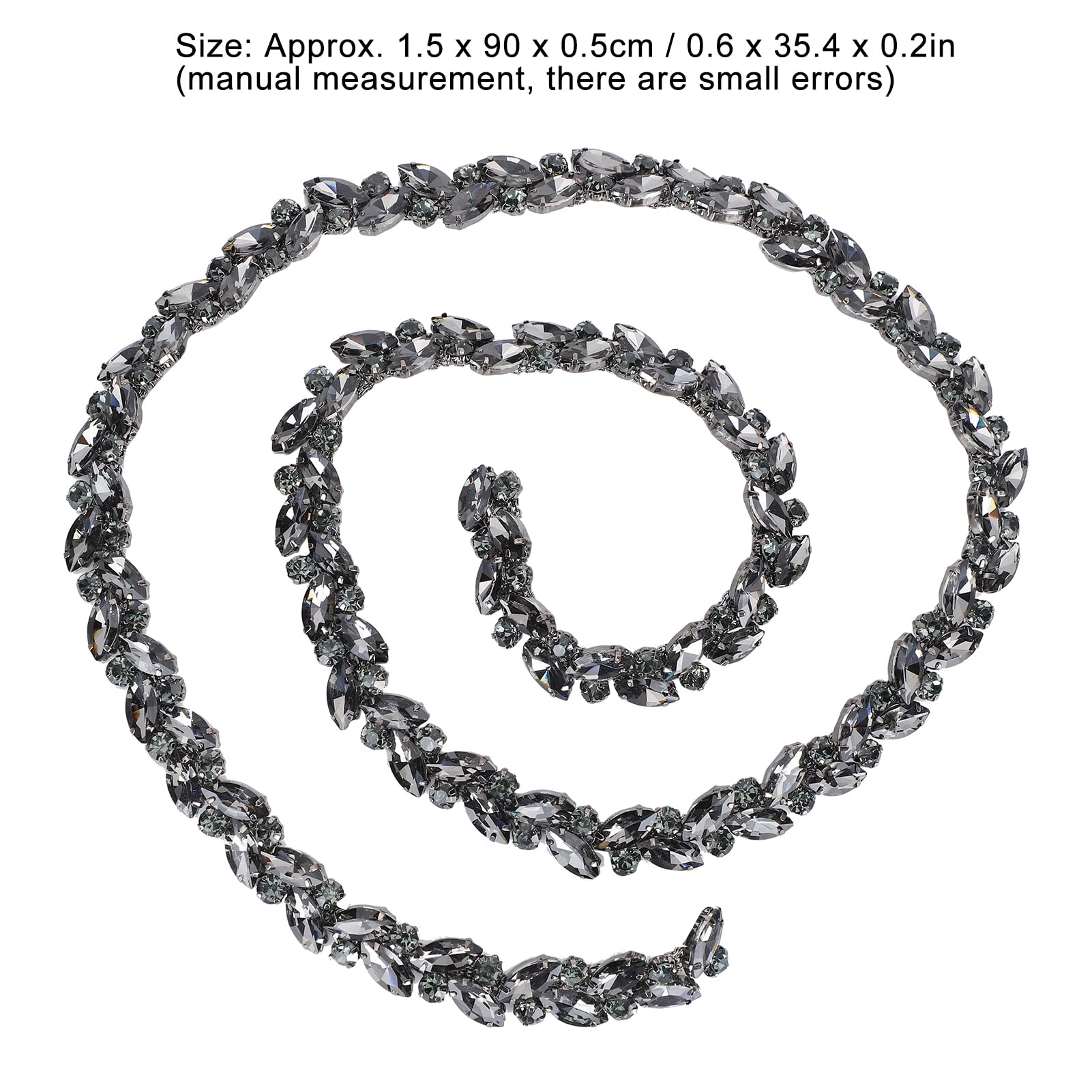 1 Yard Bling Crystal Rhinestone Trim Chain - Sparkly Sew-on Decor For Wedding Dresses, Bags, DIY Crafts