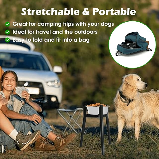 Foto 6 de 6 de SHAINFUN Soporte Elevado para Cuencos para Perros con Cuencos para Perros medianos, Grandes y extragrandes