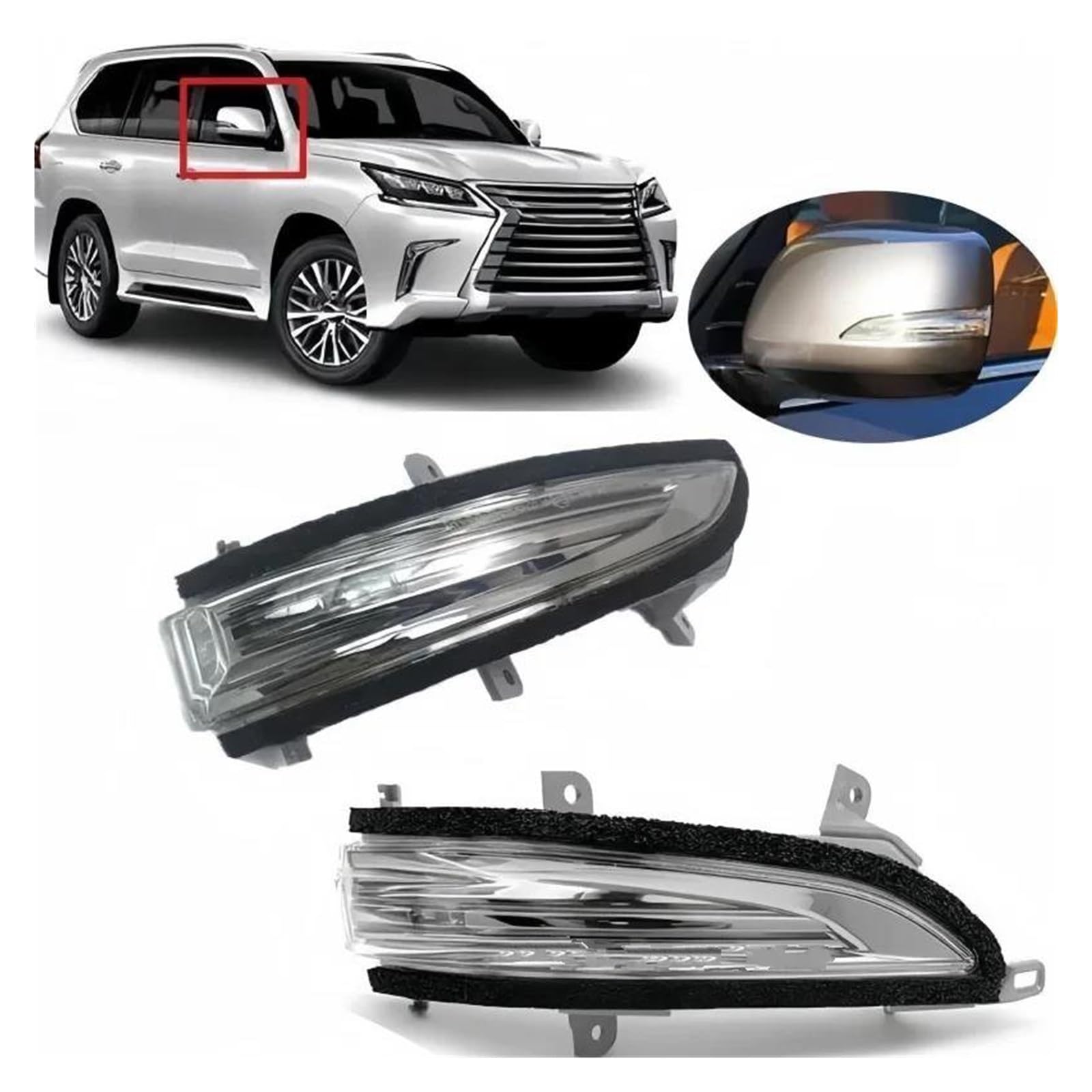 Indicatore Direzione Per Lexus LX LX570 2011-2019 Per GX GX400 GX460 2010-2020 Accessori Per Auto Accendere La Lampada Specchietto Retrovisore Luce Segnalazione Luce Segnalazione