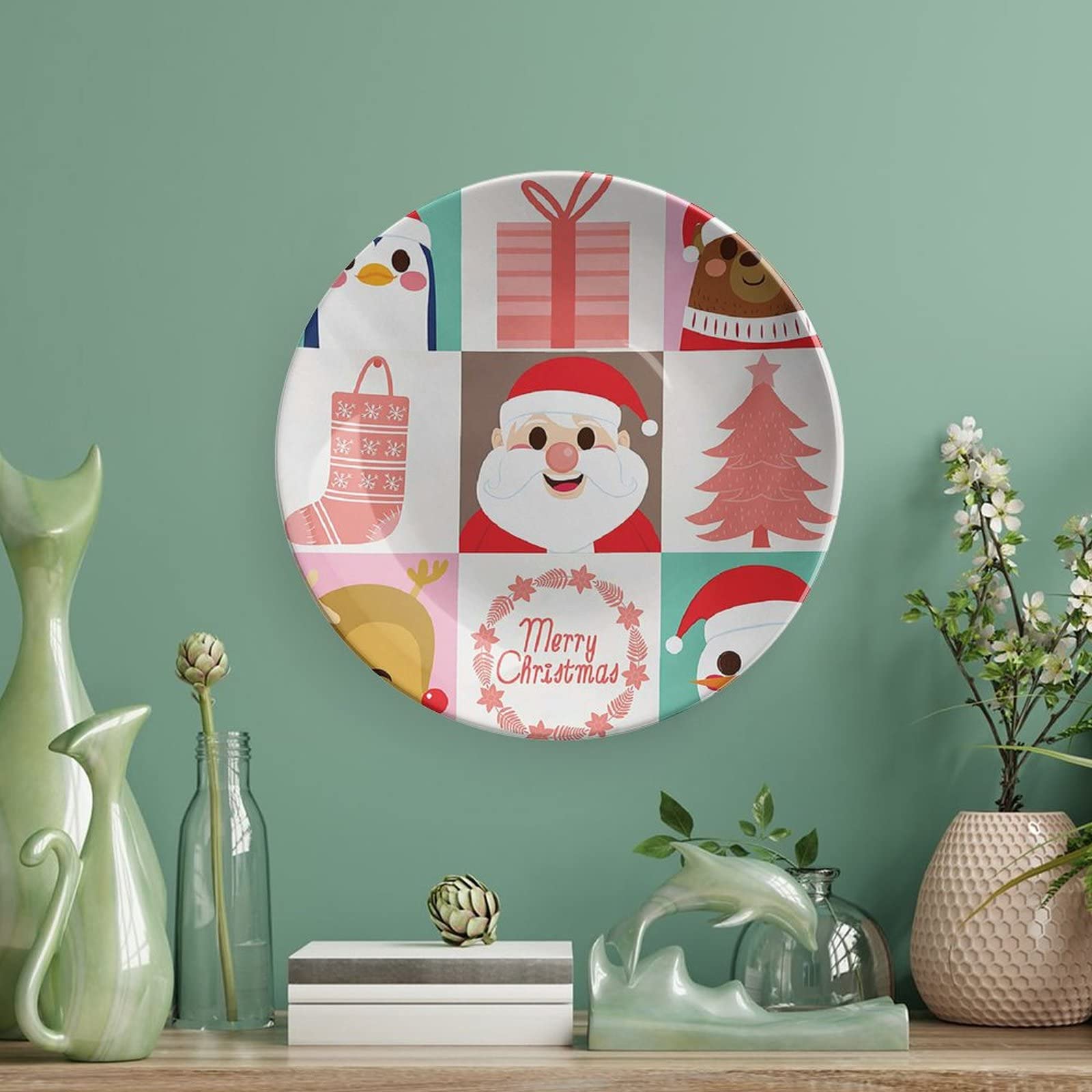 Amazon.com: XISUNYA 10 Inch Decorative Plate, Christmas Ceramic