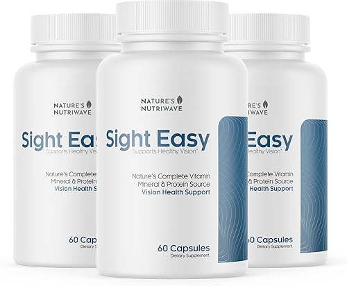 SIGHT EASY - Vitaminas y suplementos minerales para los ojos con luteína y zeaxantina, vitamina C, vitamina E, zinc y arándano para una visión