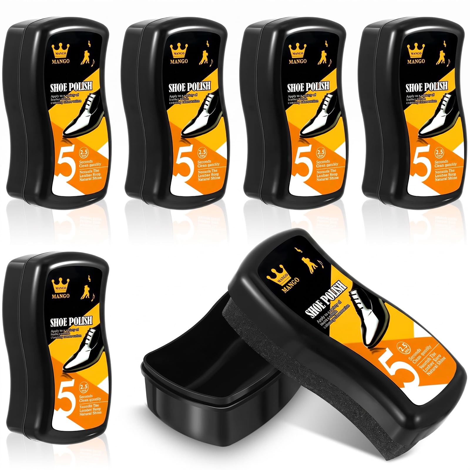 Loopeer 6 Pcs Shoe Shine Sponge for Leather Care