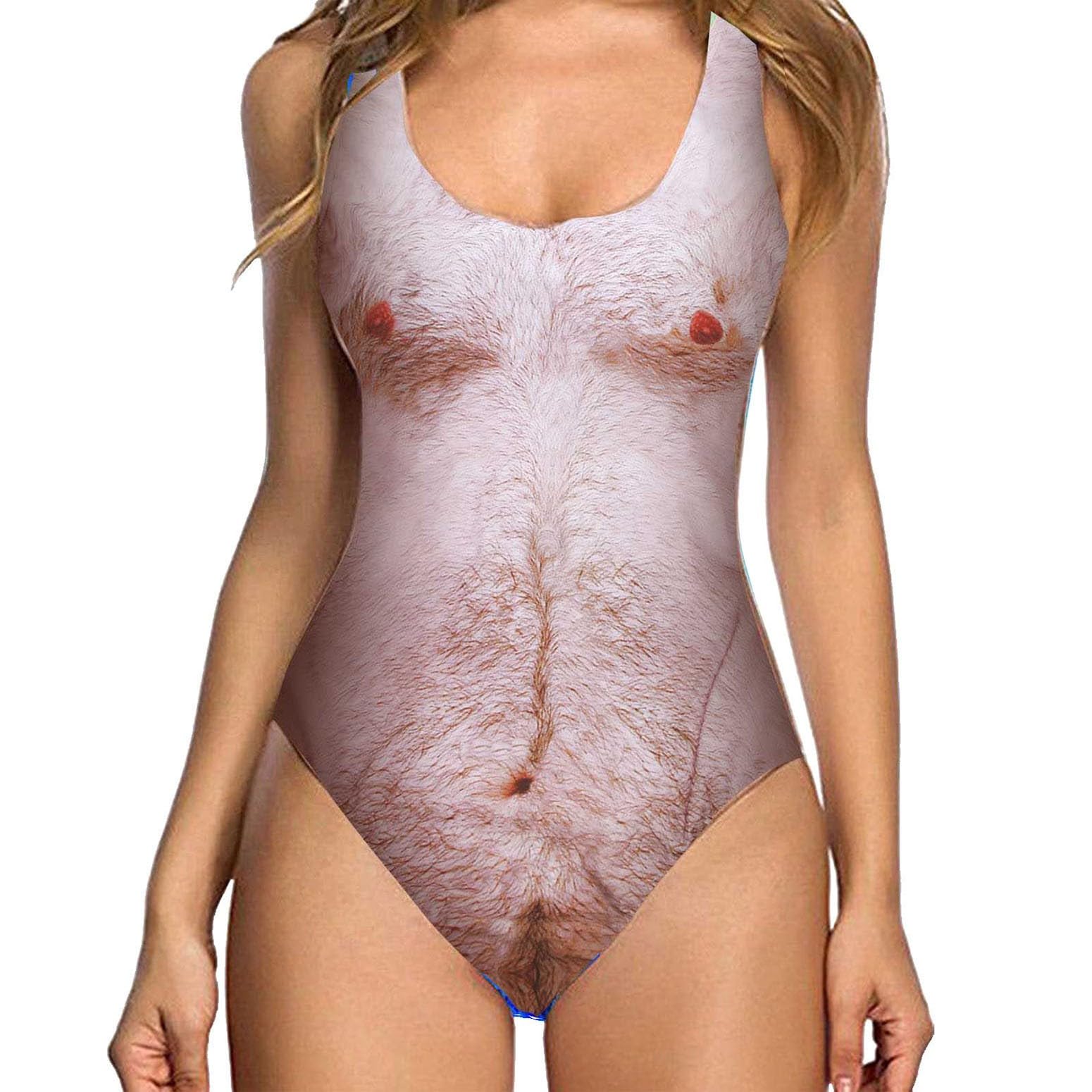 BUKKNYE Women's One Piece Funny Swimsuits Adjustable 3D Print Bathing Suit Graphic Swimwear