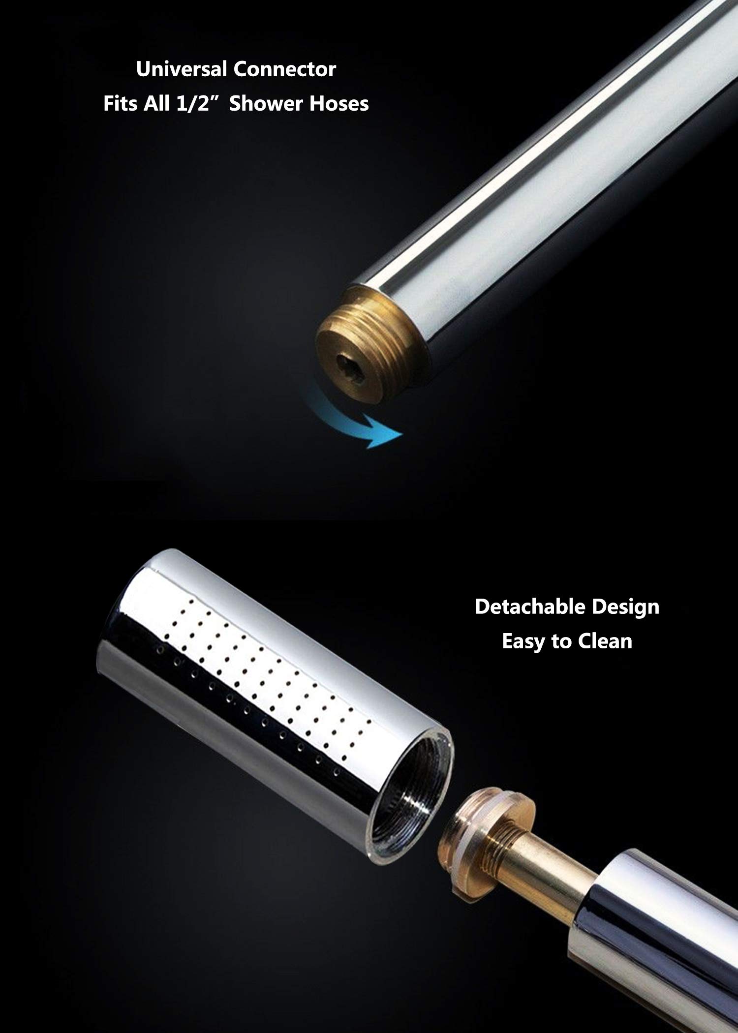 Telefoni Doccia Doccetta Soffione Manopola Doccia Mini Universale Soffione Doccia Portatile Ottone Cromato (Mini soffione per doccia) (Il giro)