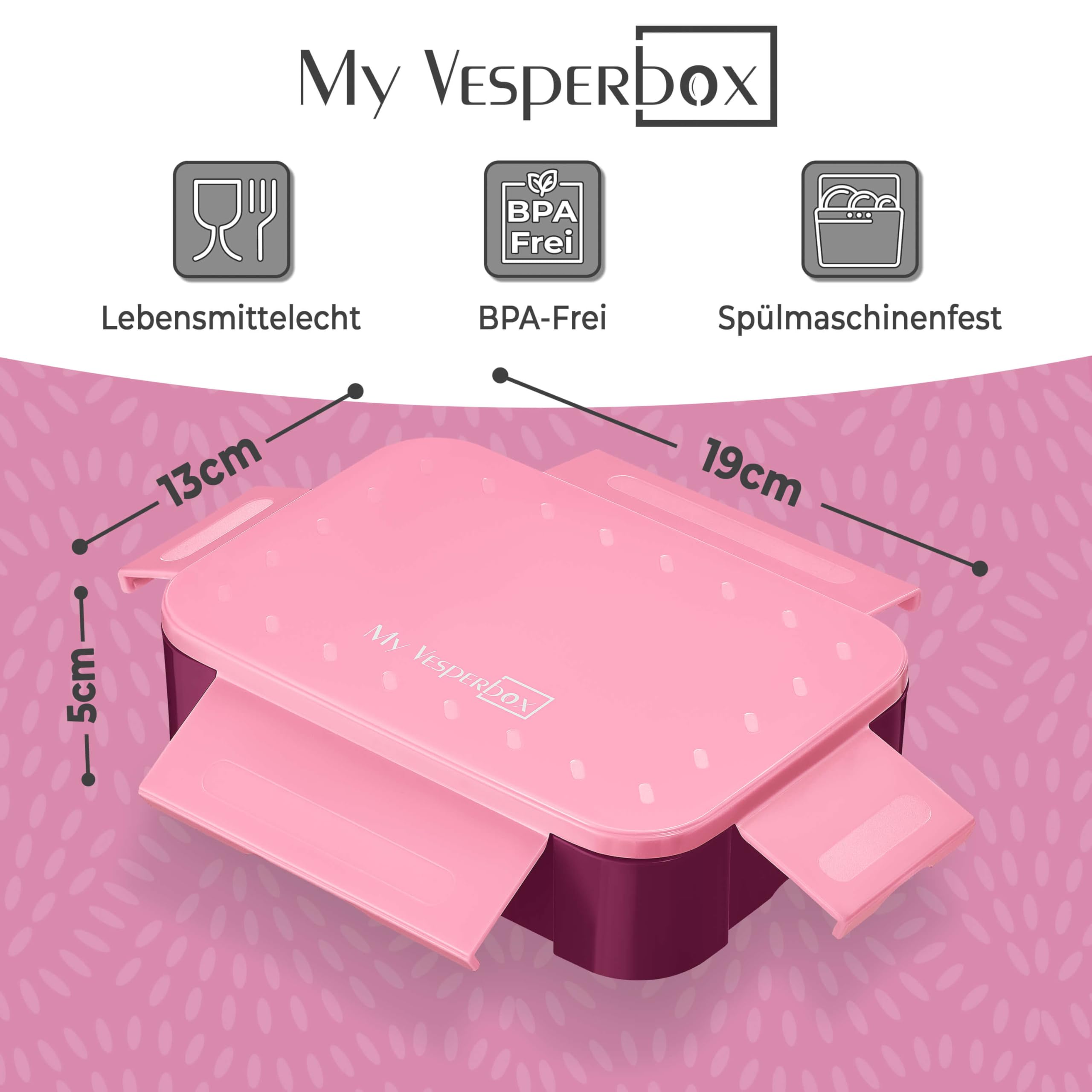 My Vesperbox - Mini Lite Set – Bento Box & Trinkflasche 750ml – Lunchbox mit variablen Fächern – Brotdose für Kinder – auslaufsicher, BPA-frei – ideal für Schule & Kindergarten