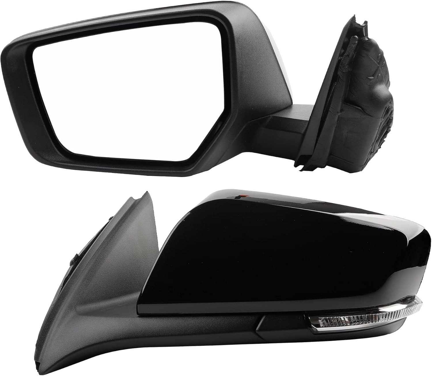 Dasbecan Left Driver Side Mirror Compatible with Chevy Impala 2014-2019 Manual Folding Power Glass Heated with Turn Signal Puddle Light Black 8Pins Replaces 22936943