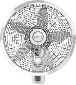 Lasko Lasko-18 Oscillating Wall-Mount W/Remote, 3-Speed M18950 Household Fans, Standard