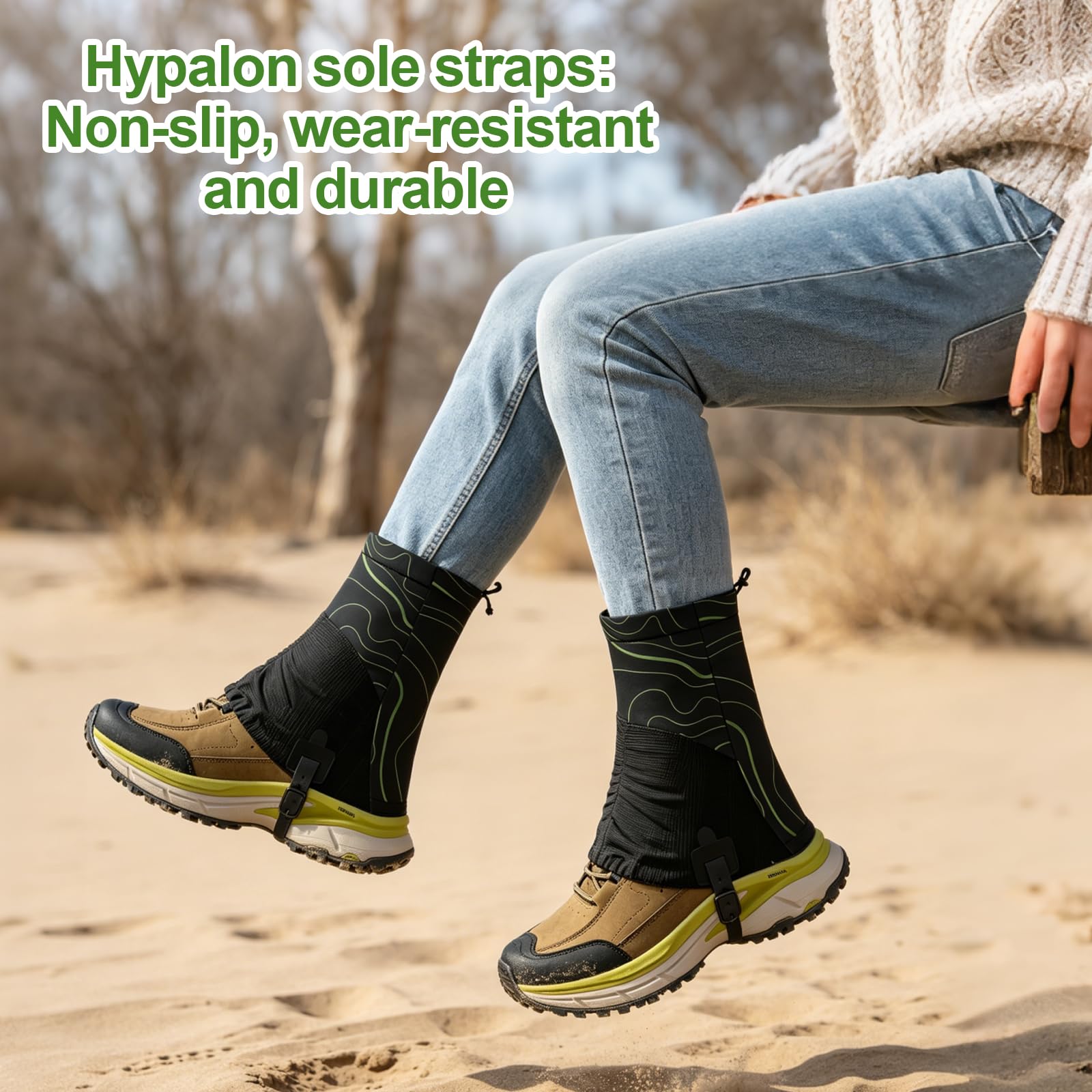 Trail Low Gaiters Unisex, Trailrunning Schuhgamaschen zum Laufen, Atmungsaktiv Gamaschen zum Wandern, Sport wasserdichte Trail Gaiters für Outdoor, Wandern, Camping, Klettern