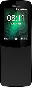 Nokia 8110 Telefono Cellulare 4G Dual Sim, Display 2.5" a Colori, 4GB, Bluetooth, Fotocamera, Nero [Italia]