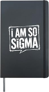 I Am So Sigma Mindset Meme Viral Trending |- Hardcover Journal, Black