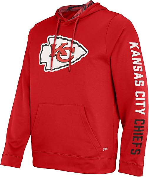 Zubaz Zubaz NFL Football Men's Solid Team Hoodie with Camo Lined Hood and Sleeve Graphic in use