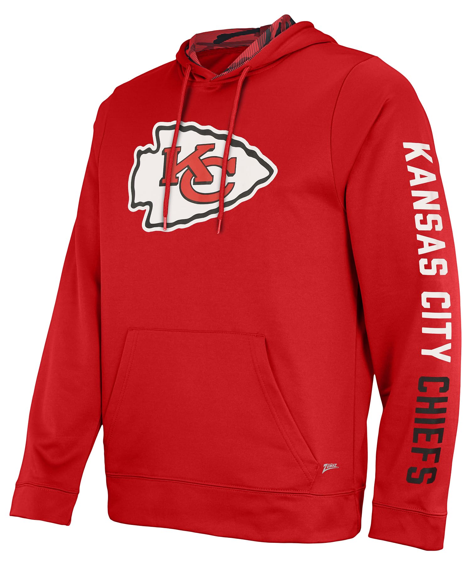 Zubaz Zubaz NFL Football Men's Solid Team Hoodie with Camo Lined Hood and Sleeve Graphic in use