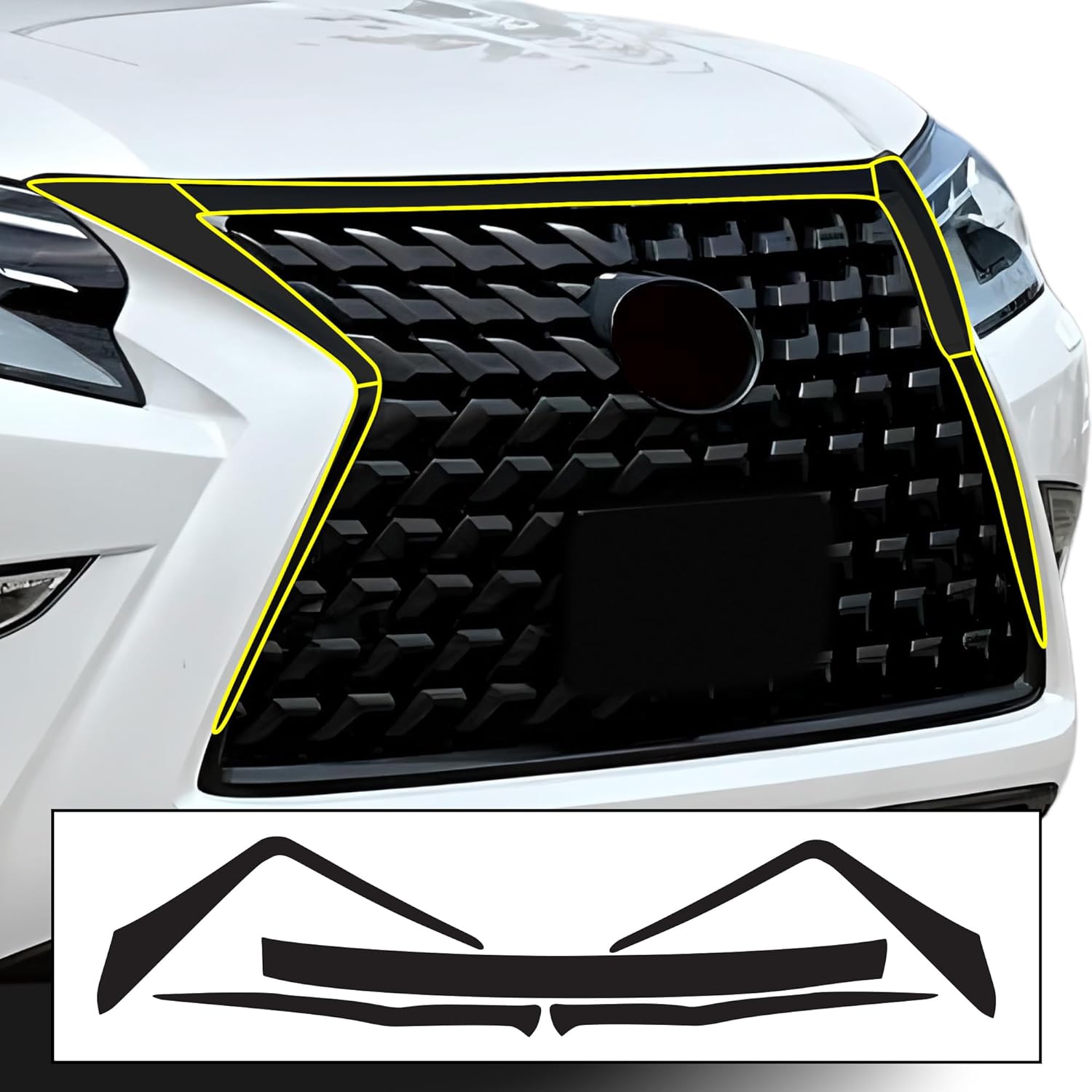 BOGAR TECH DESIGNS for Lexus GX 2010-2023 Rear Bumper Chrome Delete – Precut Vinyl Trim Overlay, Gloss Black Blackout Look