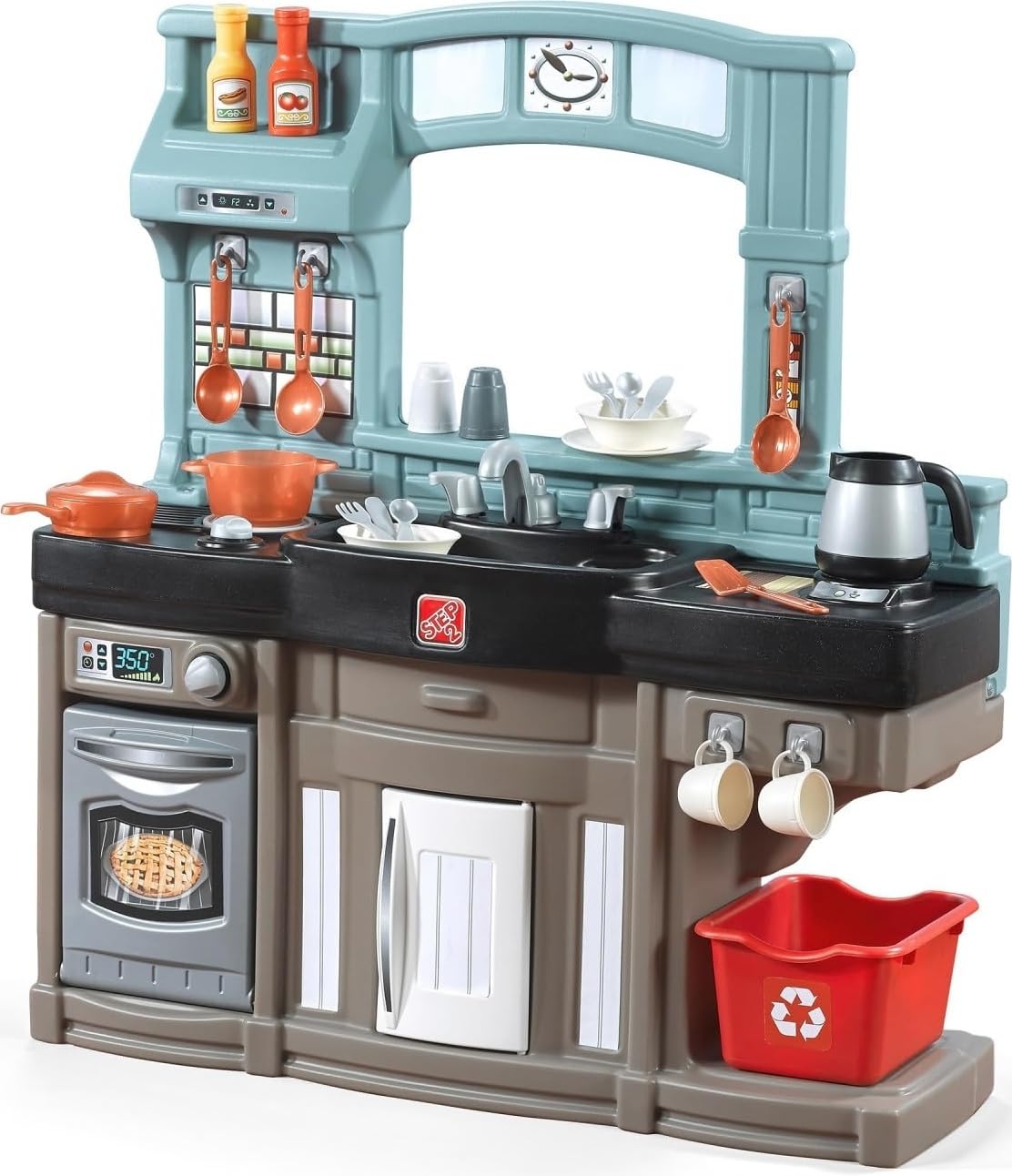 Step2 Best Chefs Kitchen Playset indoor outdoor play kitchen with working doors burner sounds and storage
